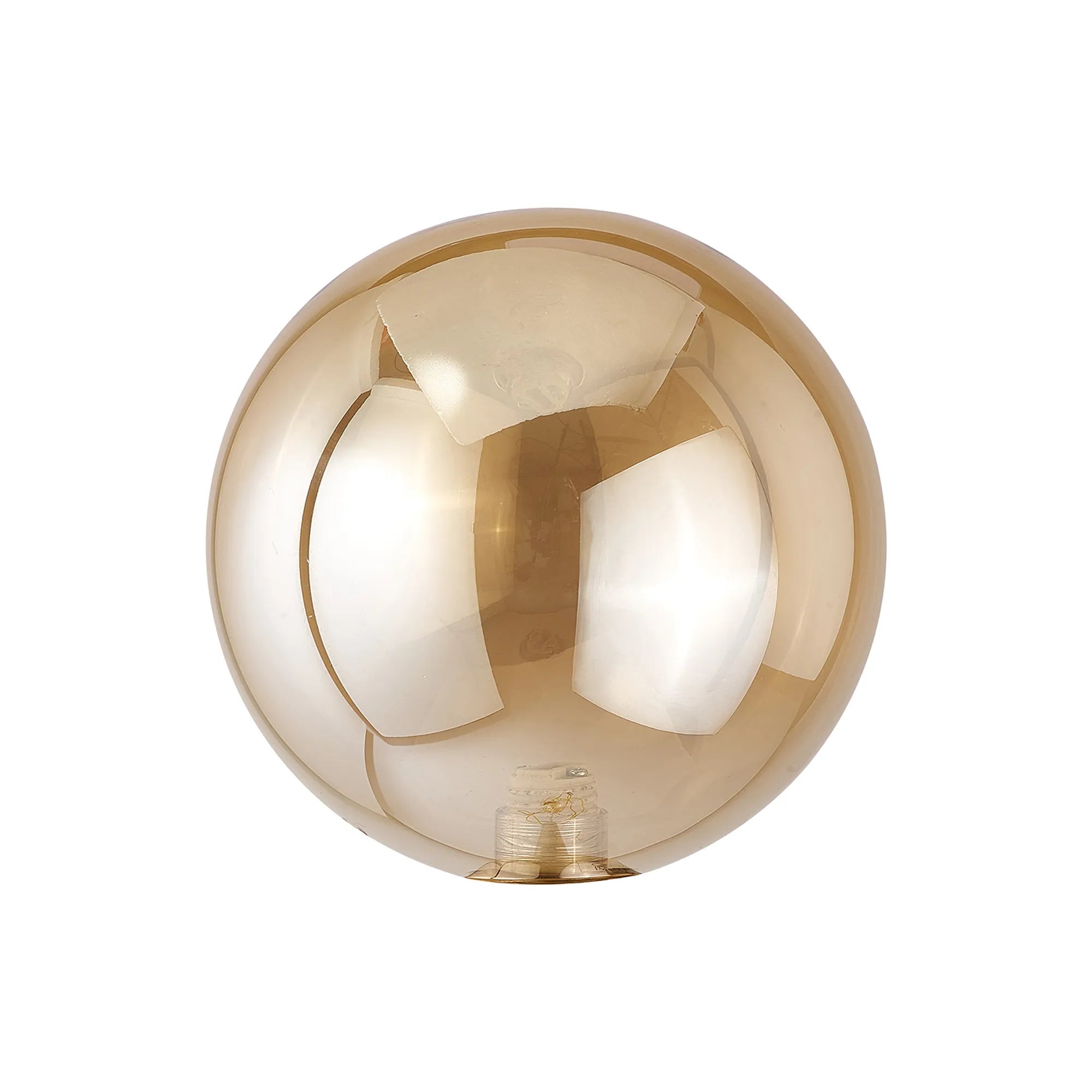 Deacon 15cm Round Amber Plated Glass