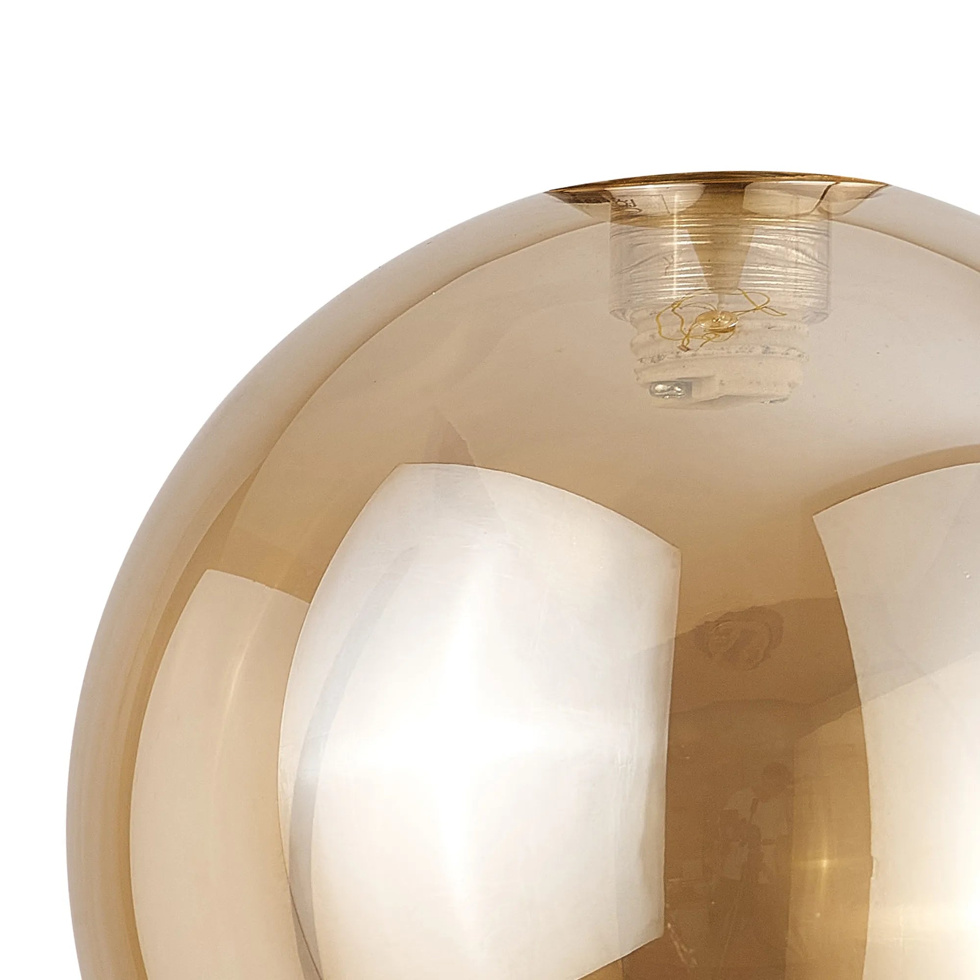 Deacon 15cm Round Amber Plated Glass