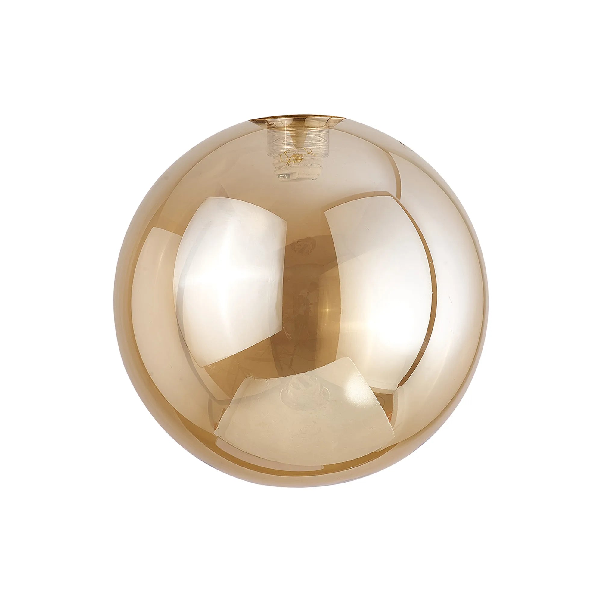 Deacon 15cm Round Amber Plated Glass