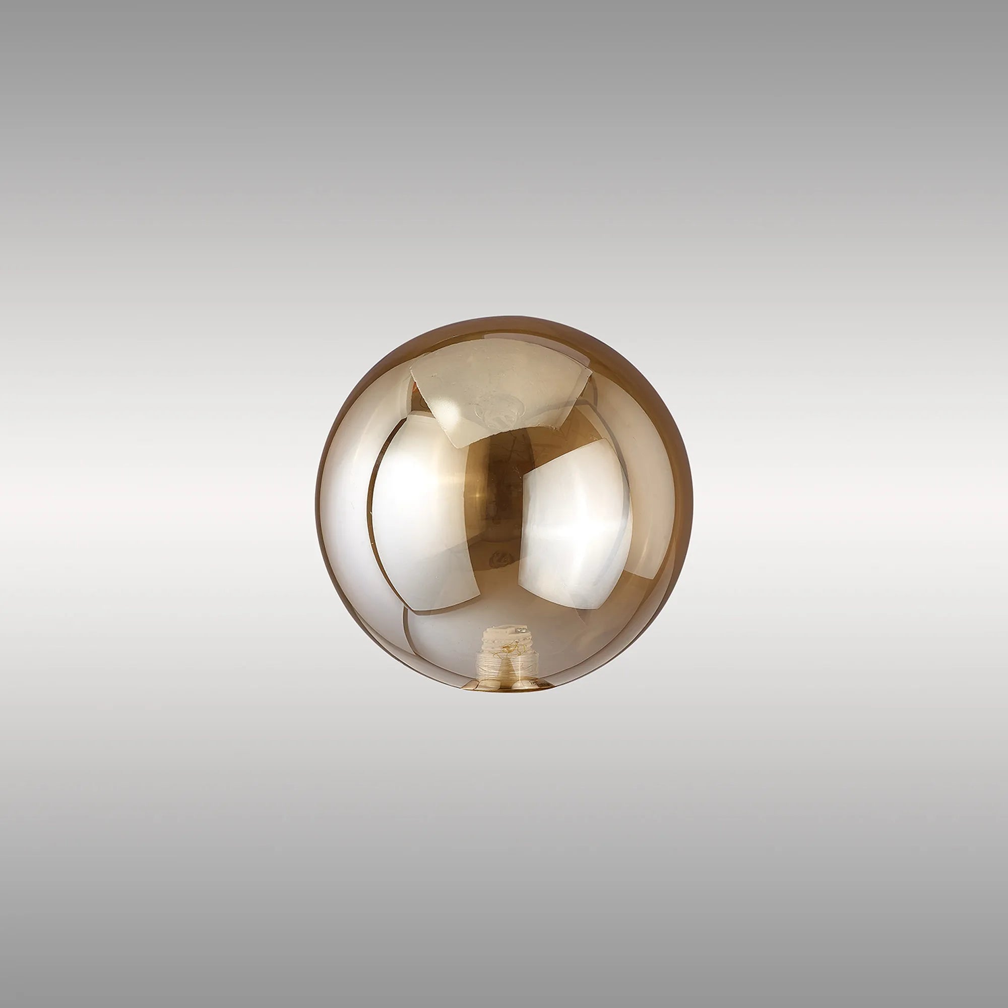 Deacon 9cm Round Amber Plated Glass