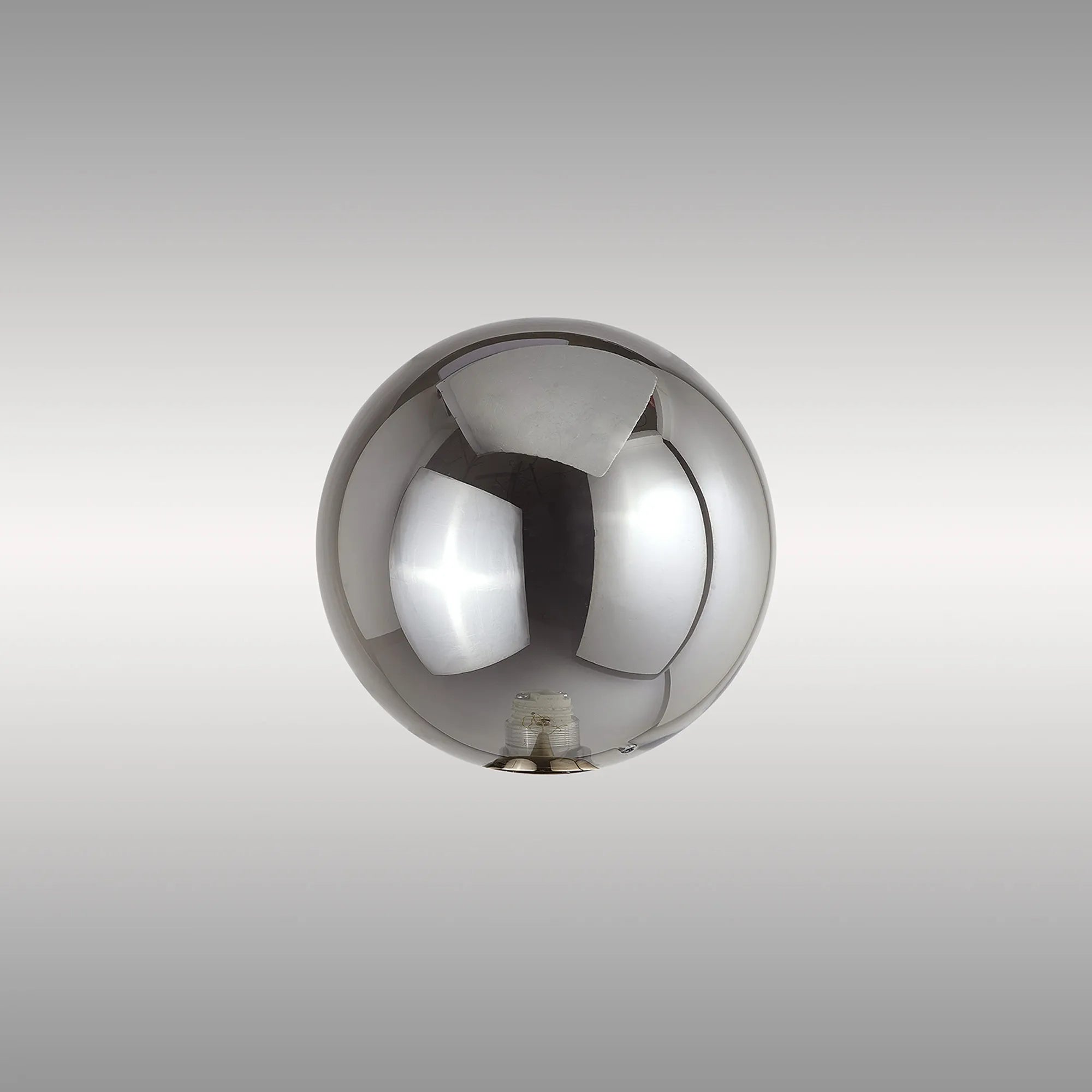 Deacon 10cm Round Smoke Plated Glass