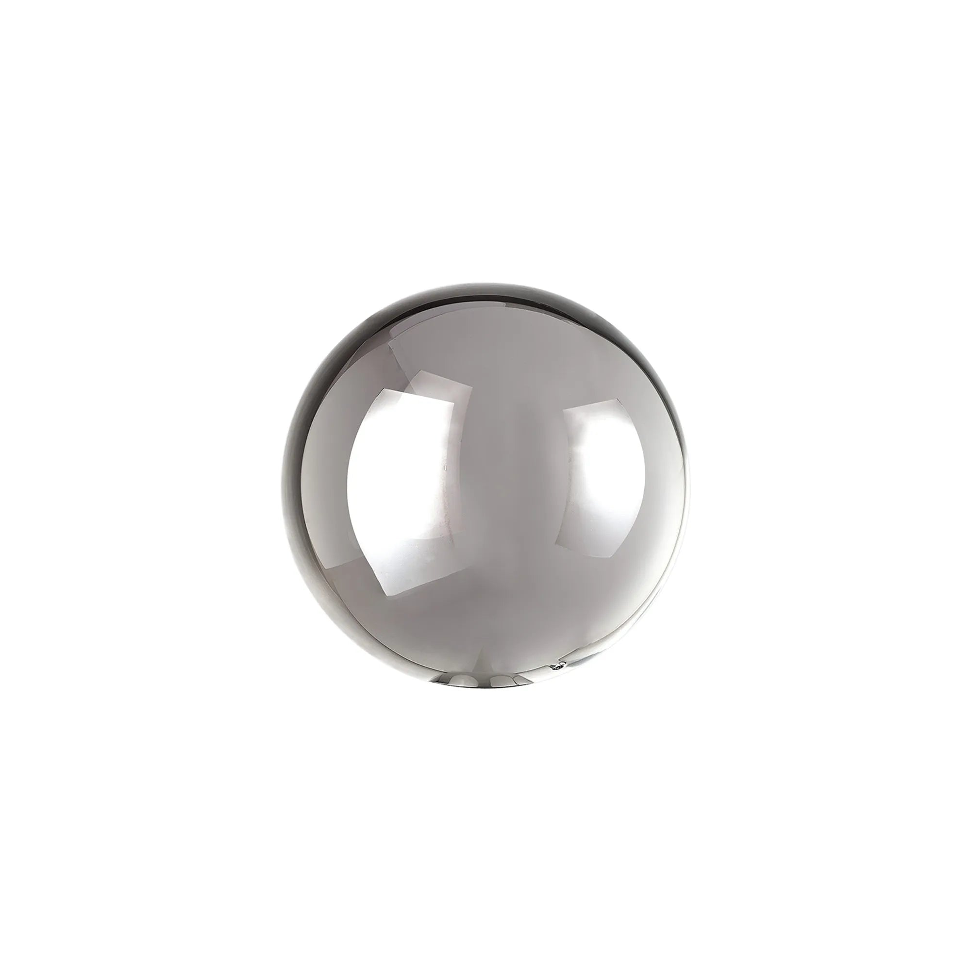 Deacon 10cm Round Smoke Plated Glass