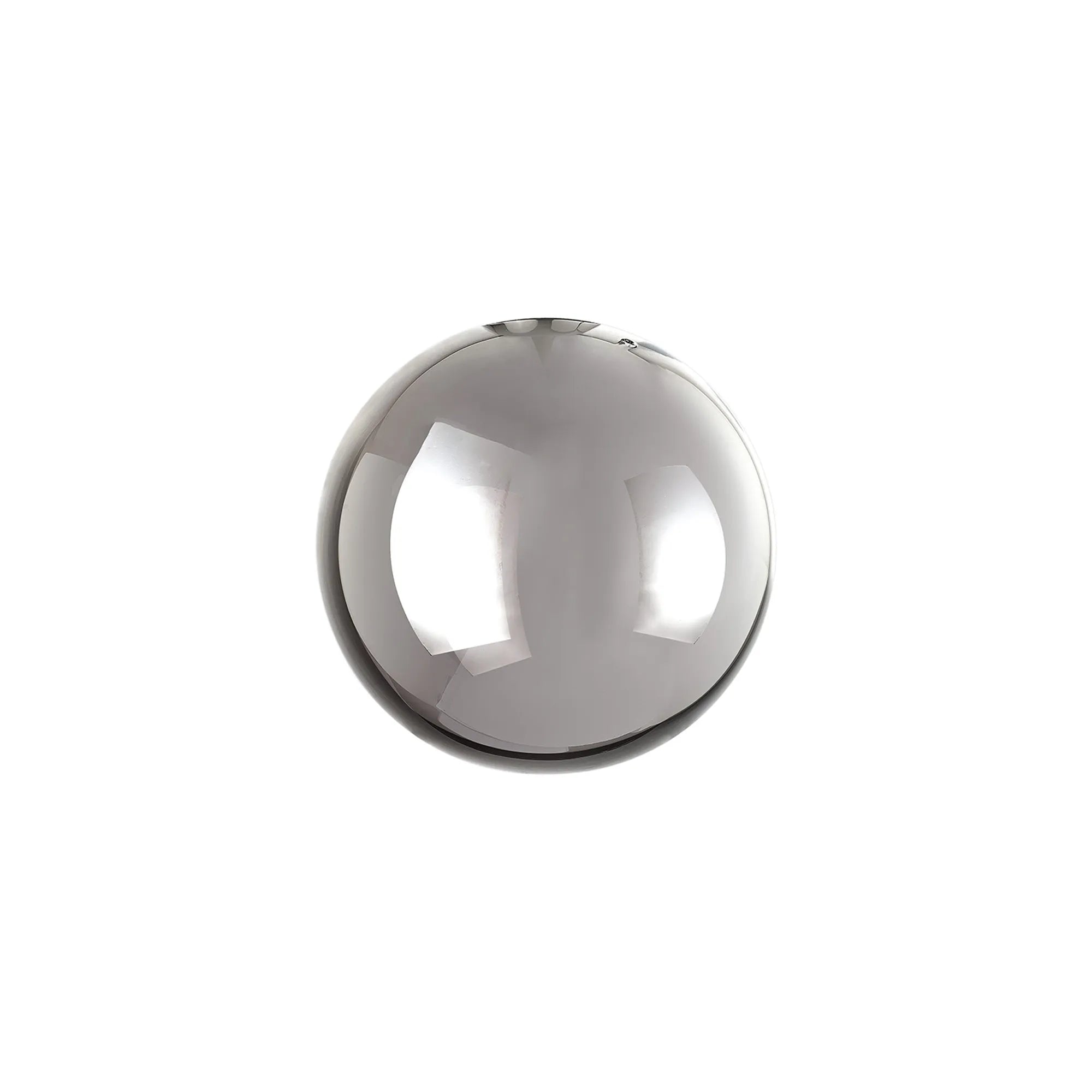 Deacon 10cm Round Smoke Plated Glass