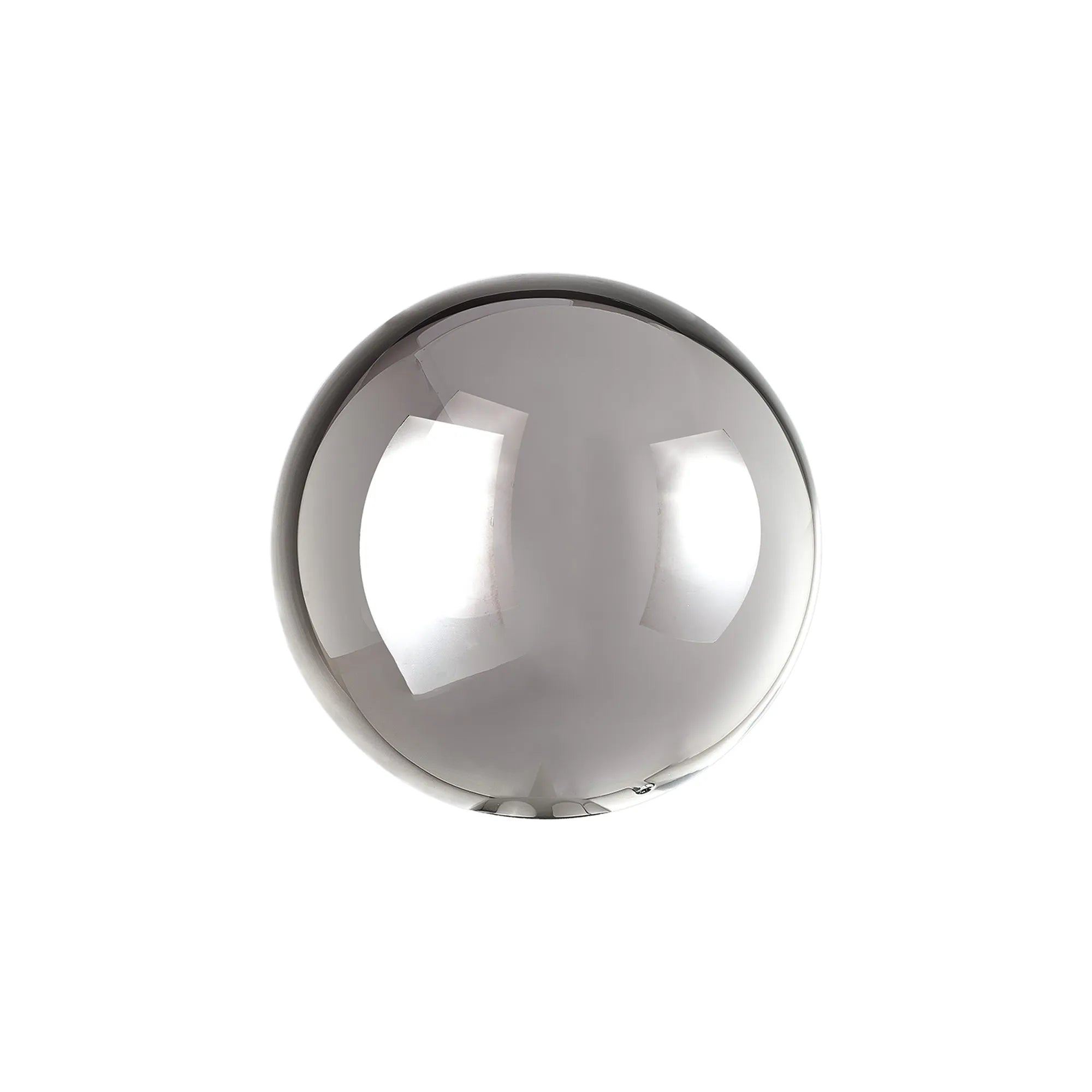 Deacon 12cm Round Smoke Plated Glass