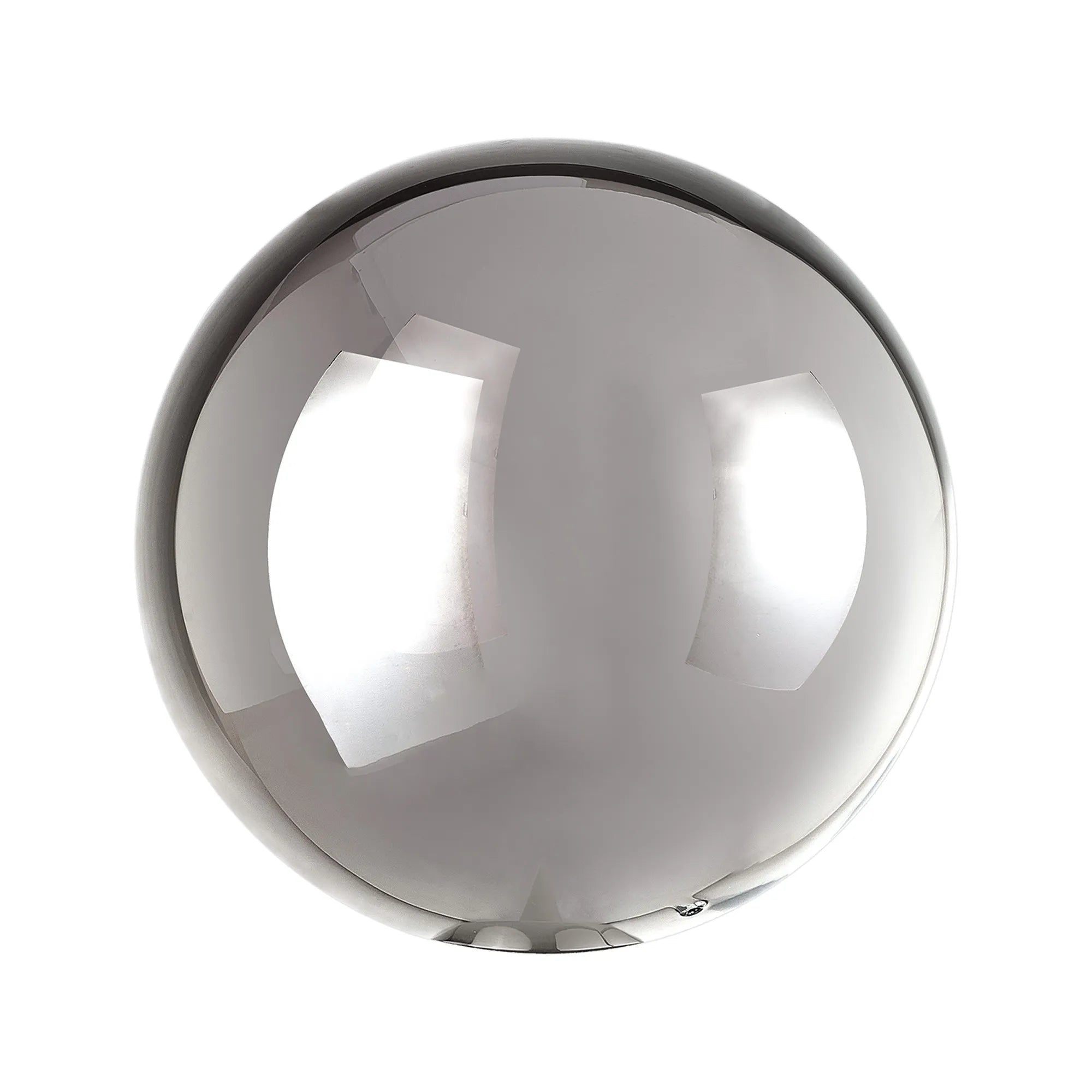 Deacon 18cm Round Smoke Plated Glass