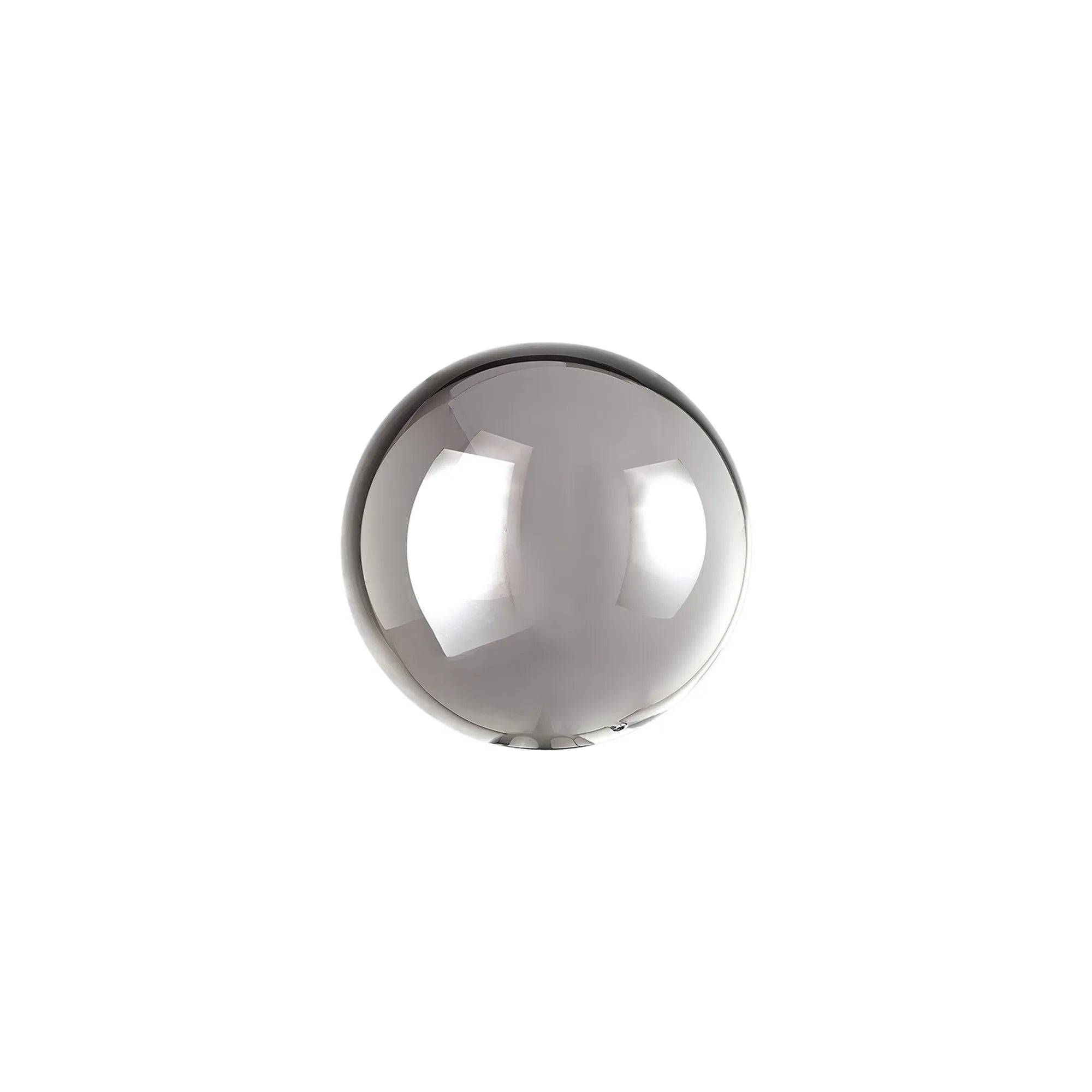 Deacon 9cm Round Smoke Plated Glass