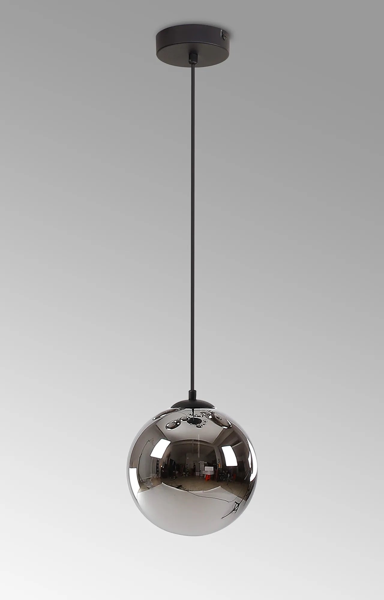 Deacon Single Pendant Single Light - Satin Black & Chrome