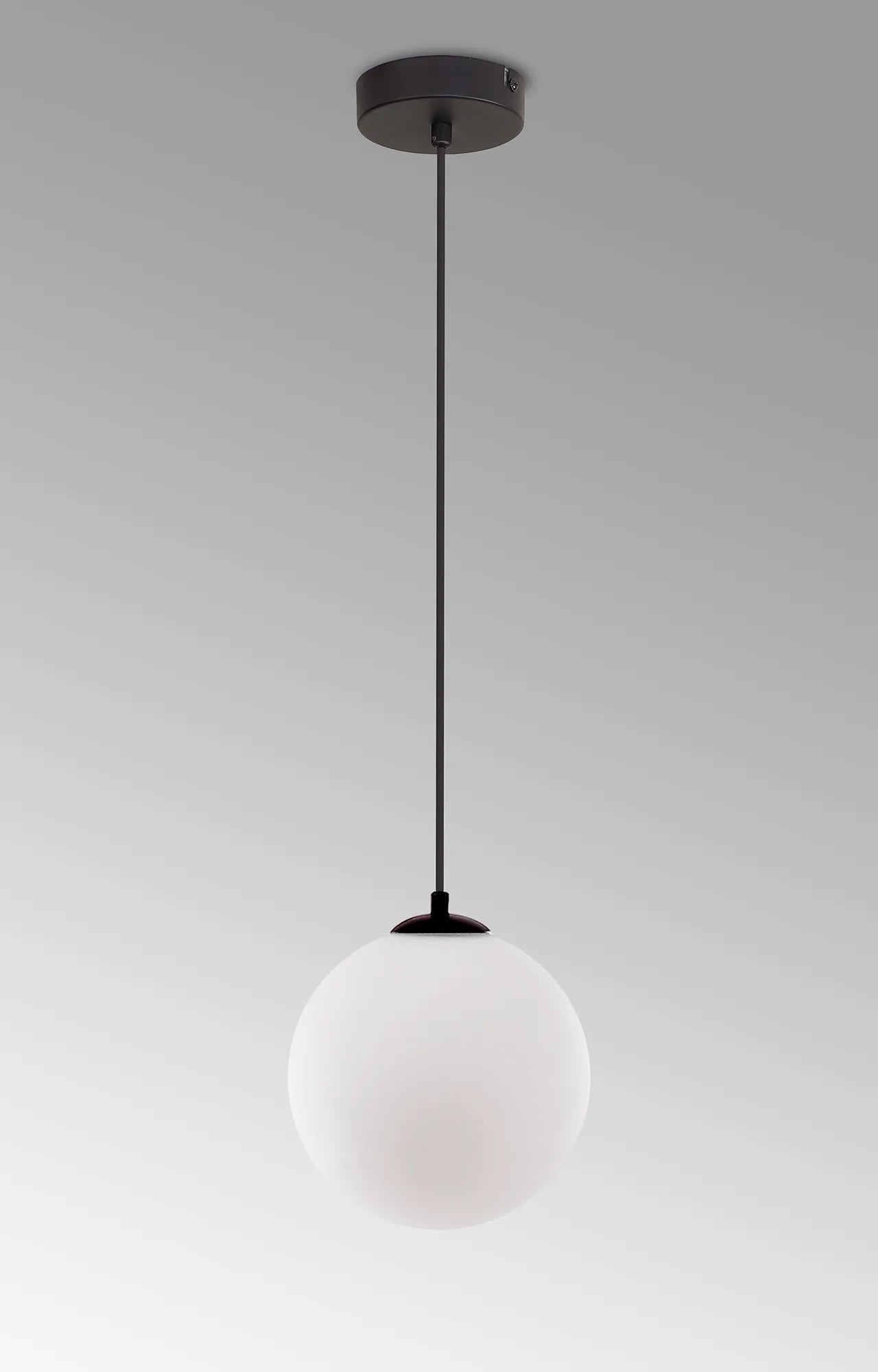 Deacon Single Pendant Single Light - Satin Black & Opal