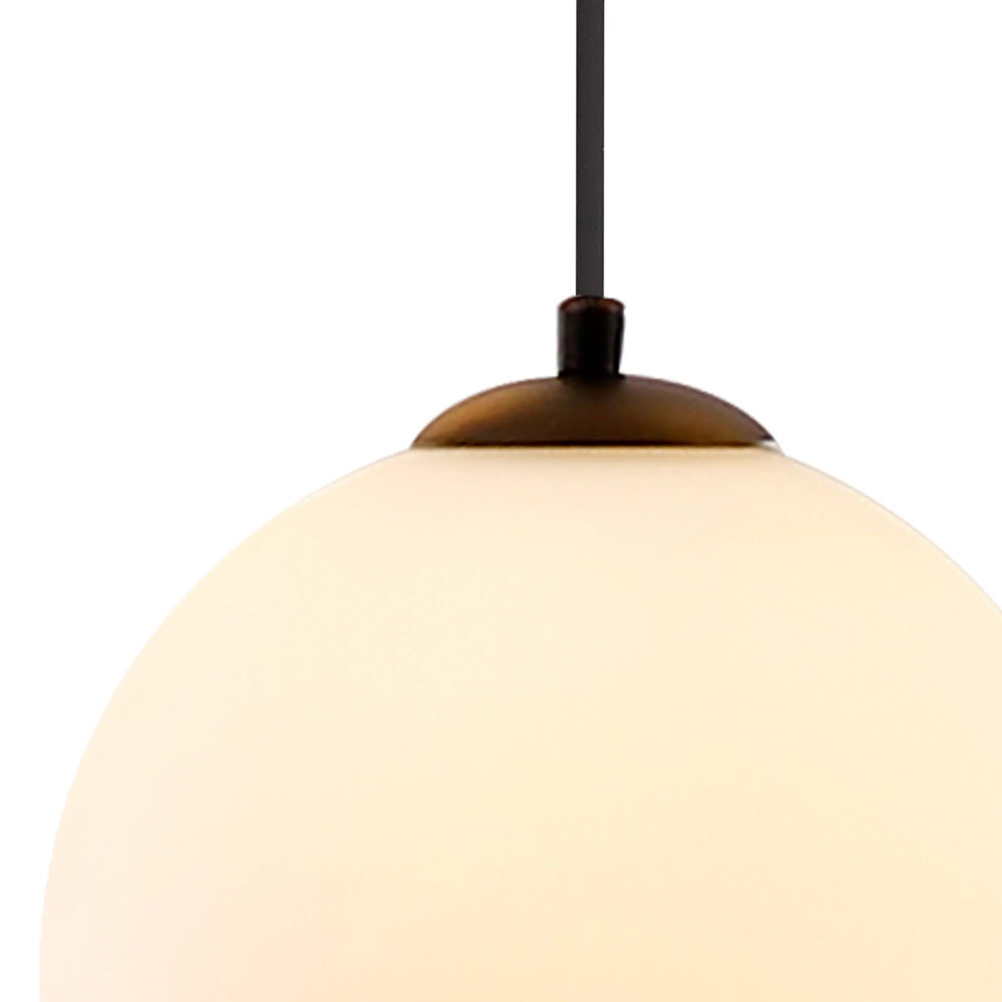 Deacon Single Pendant Single Light - Satin Black & Opal