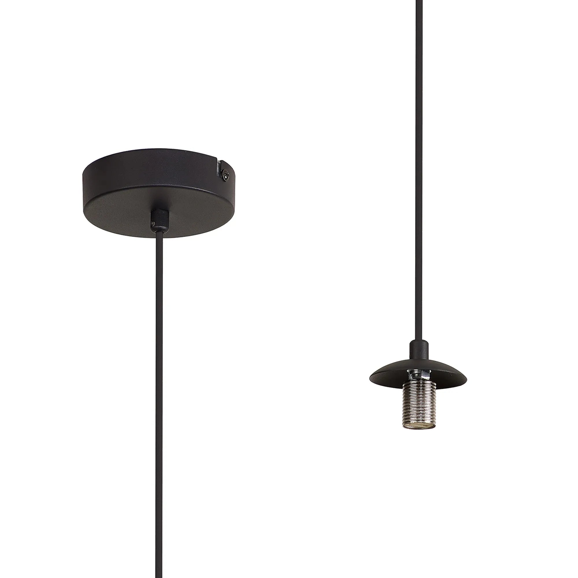 Deacon Single Pendant (Frame Only) Single Light - Satin Black