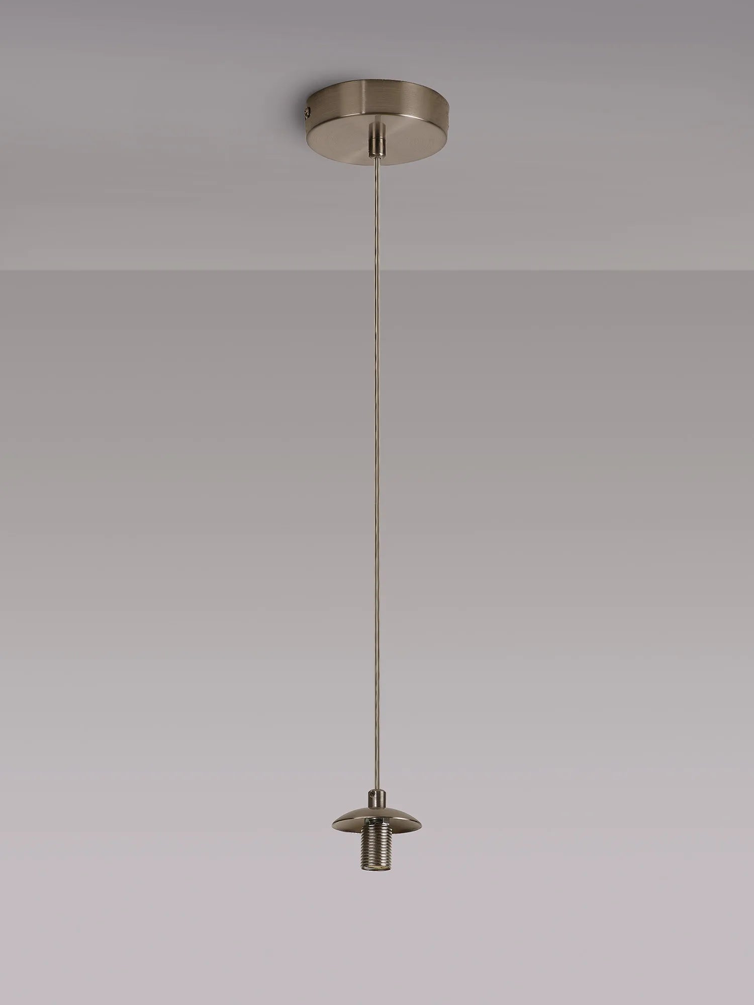 Deacon Single Pendant (Frame Only) Single Light - Satin Nickel