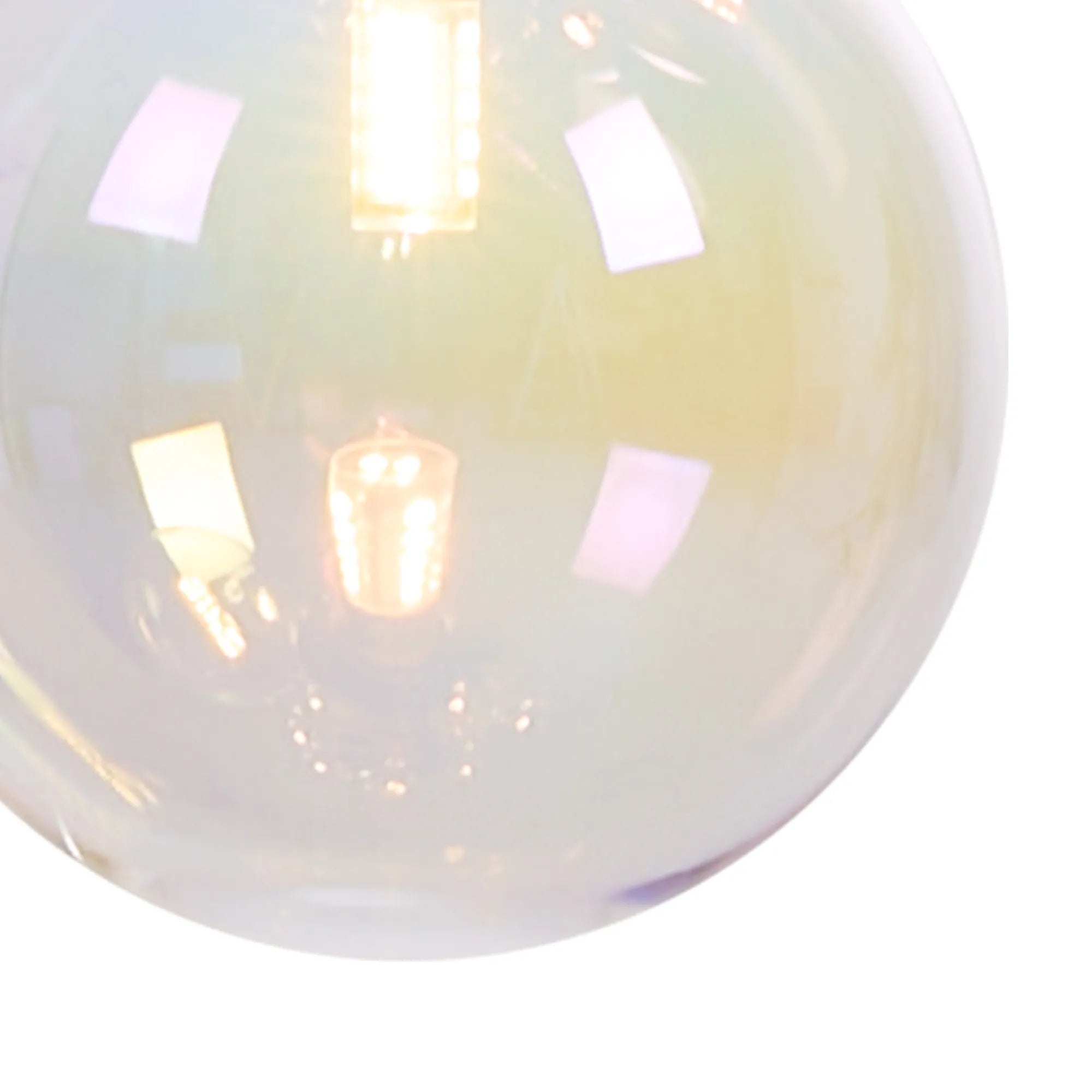 Deacon Single Pendant Single Light - Satin Nickel & Iridescent