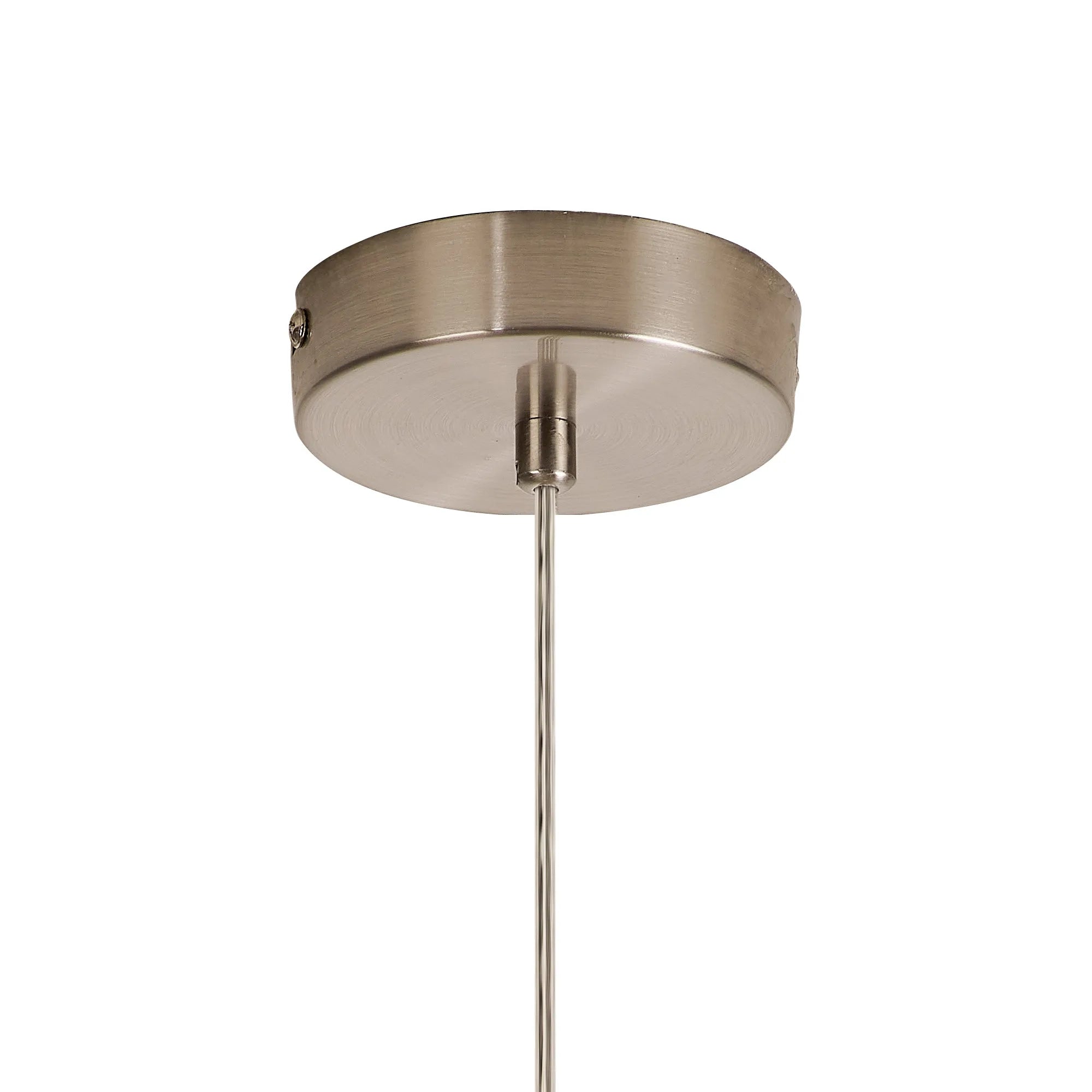Deacon Single Pendant Single Light - Satin Nickel & Smoke