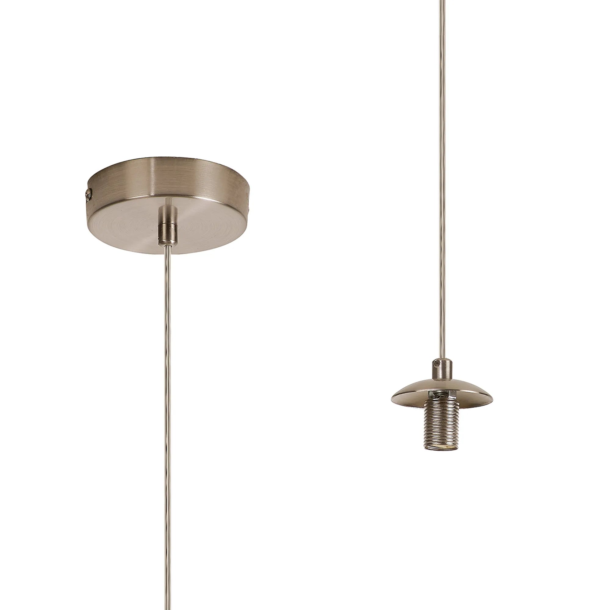 Deacon Single Pendant (Frame Only) Single Light - Satin Nickel