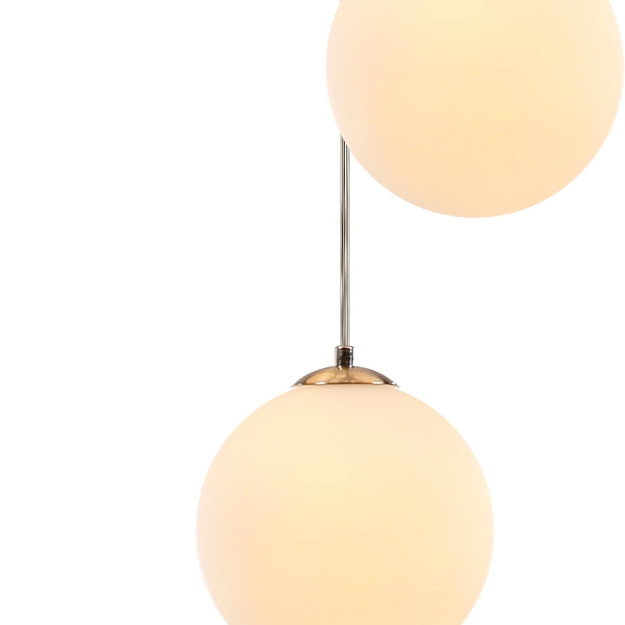 Deacon Round Pendant 3 Light - Satin Nickel & Opal