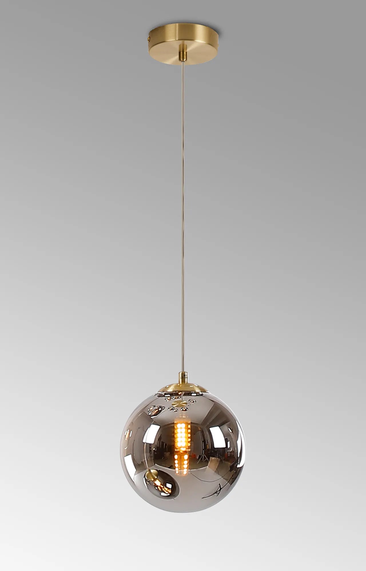 Deacon Single Pendant Single Light - Satin Gold & Chrome