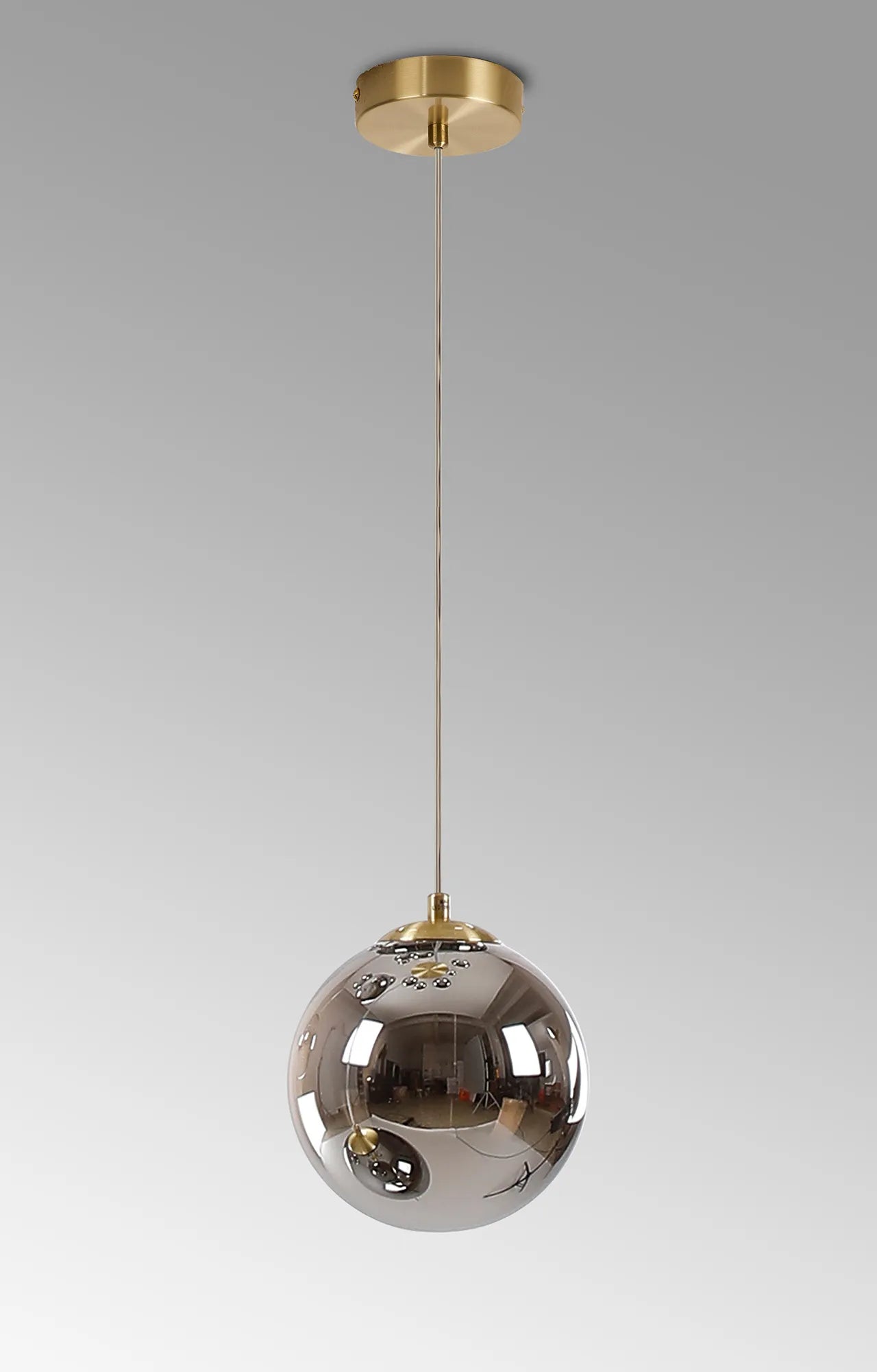 Deacon Single Pendant Single Light - Satin Gold & Chrome