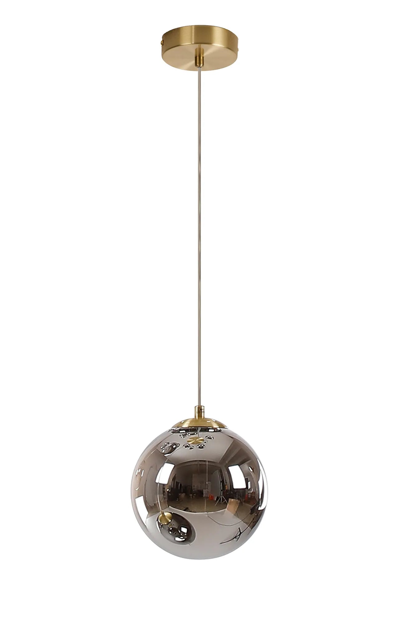 Deacon Single Pendant Single Light - Satin Gold & Chrome