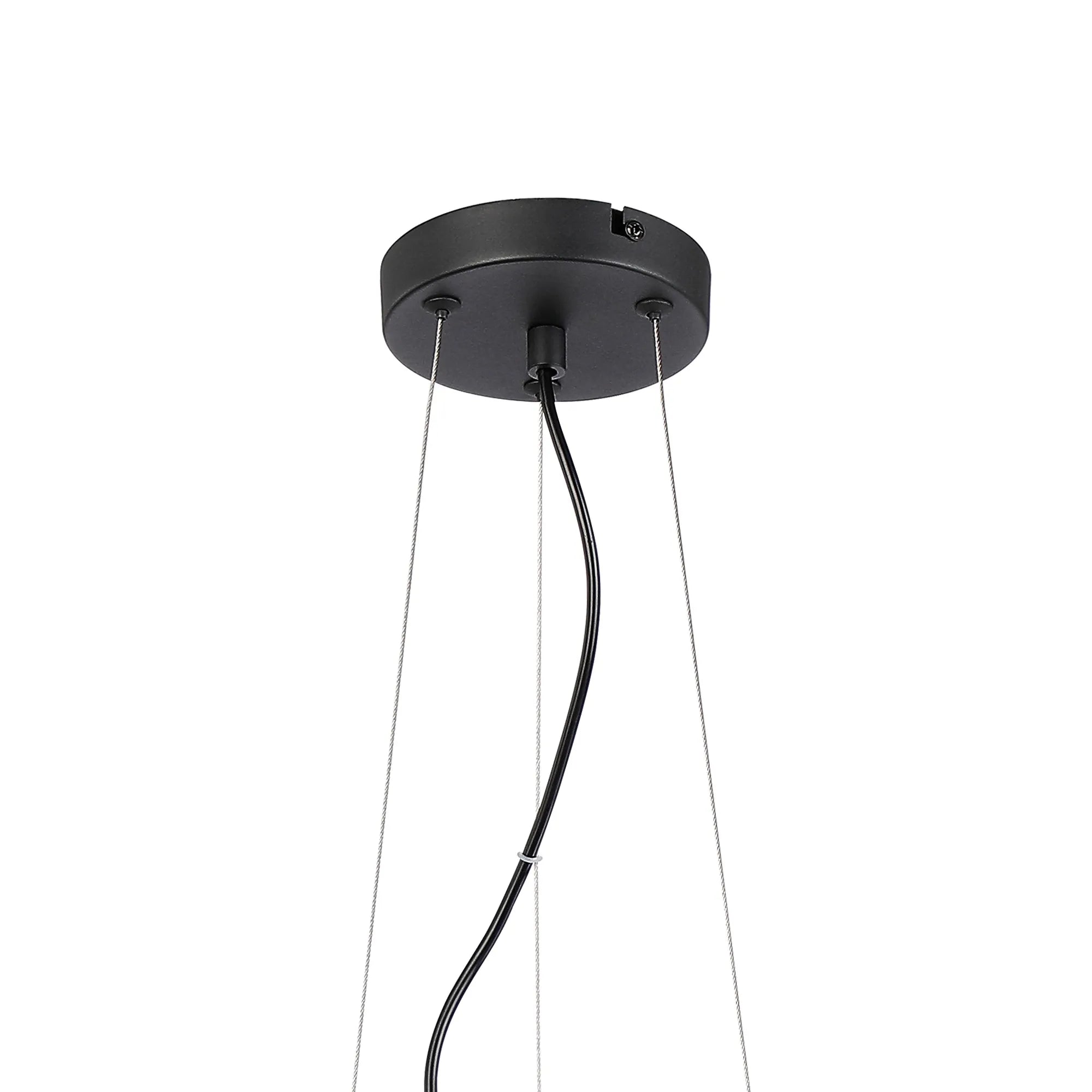Deacon Twisted Pendant (Frame Only) 9 Light - Satin Black