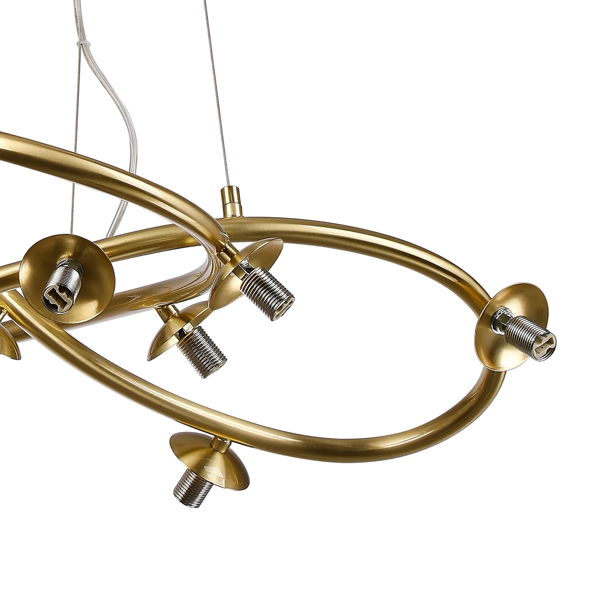 Deacon Twisted Pendant (Frame Only) 9 Light - Satin Gold