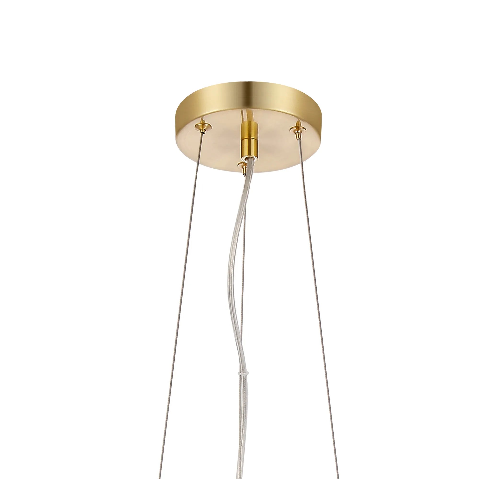 Deacon Twisted Pendant 9 Light - Satin Gold Smoke Plated Glass