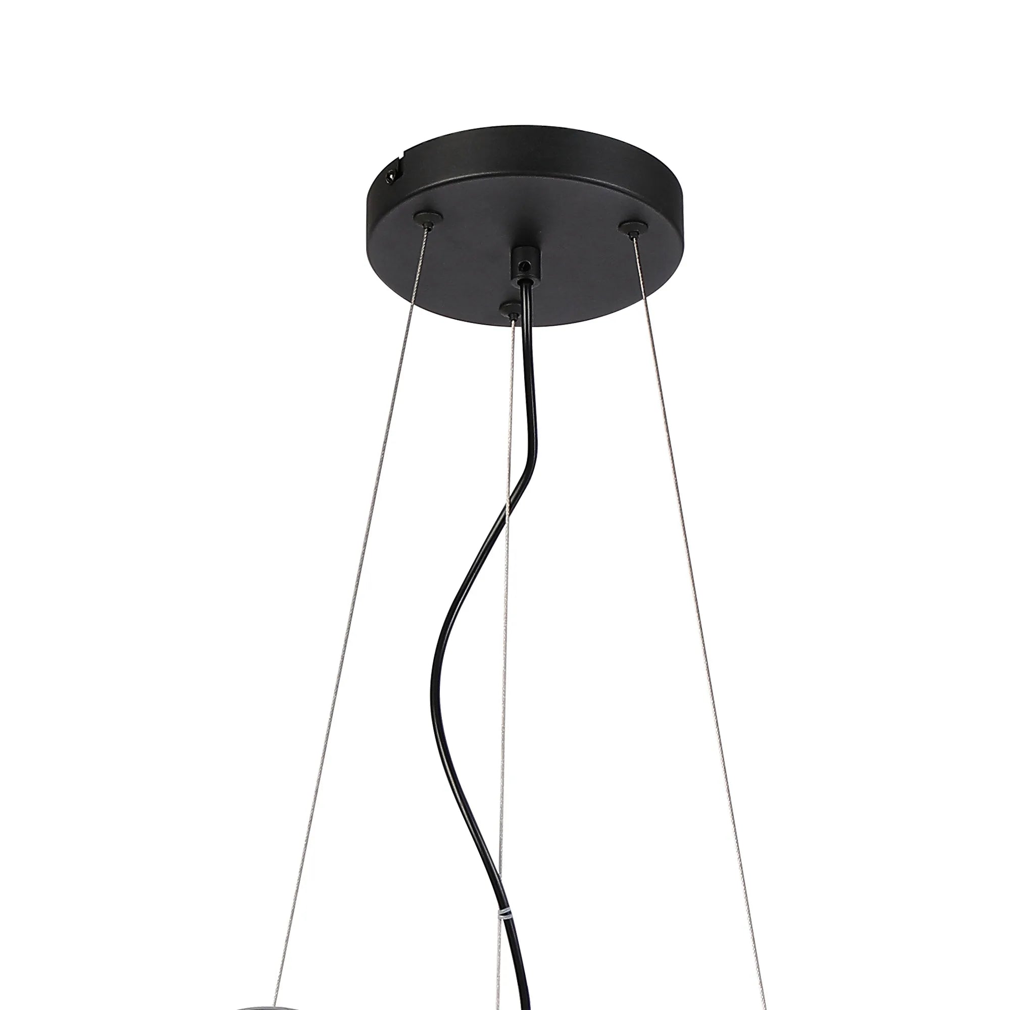Deacon Twisted Pendant 12 Light - Satin Black Chrome Plated Glass