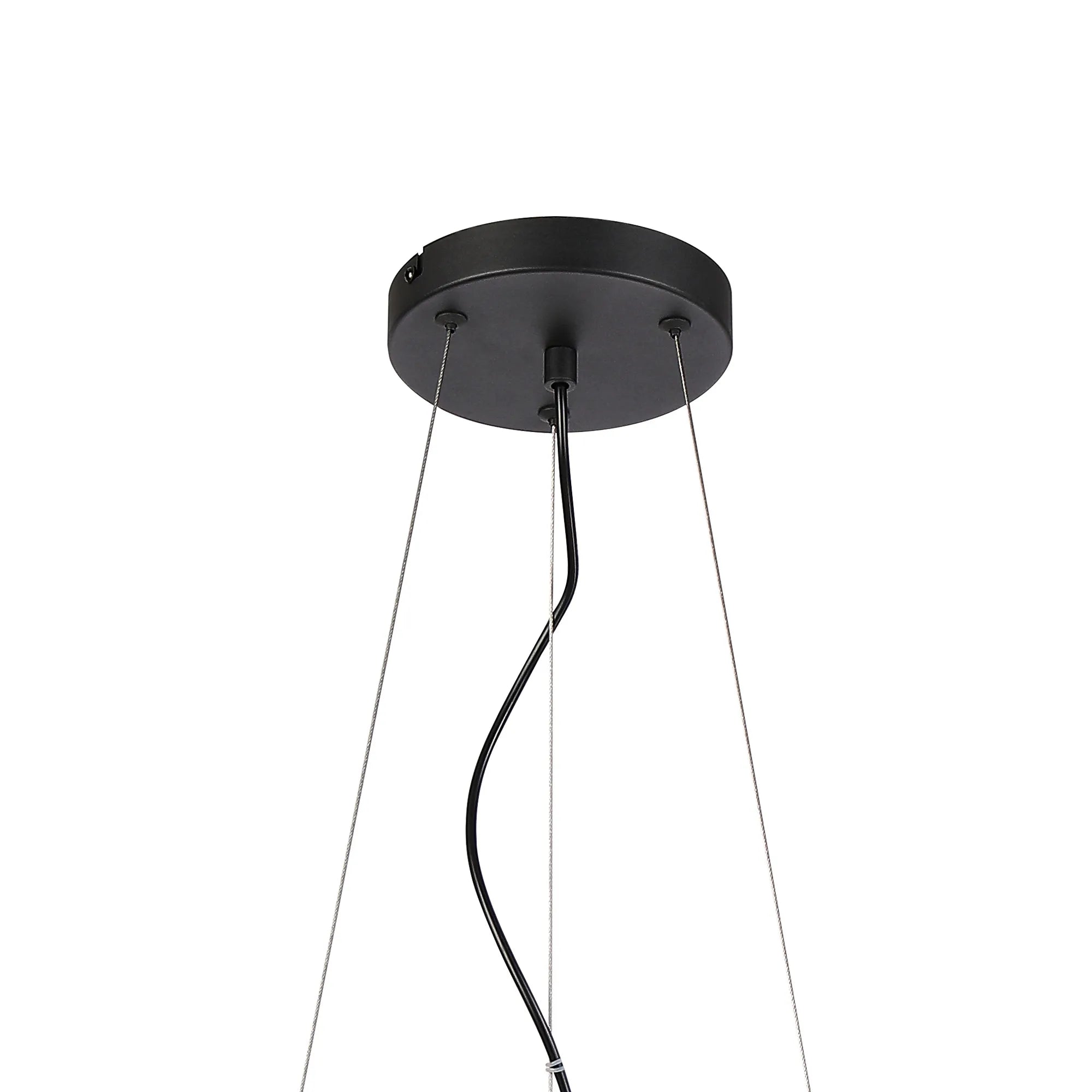 Deacon Twisted Pendant 12 Light - Satin Black Smoke Plated Glass