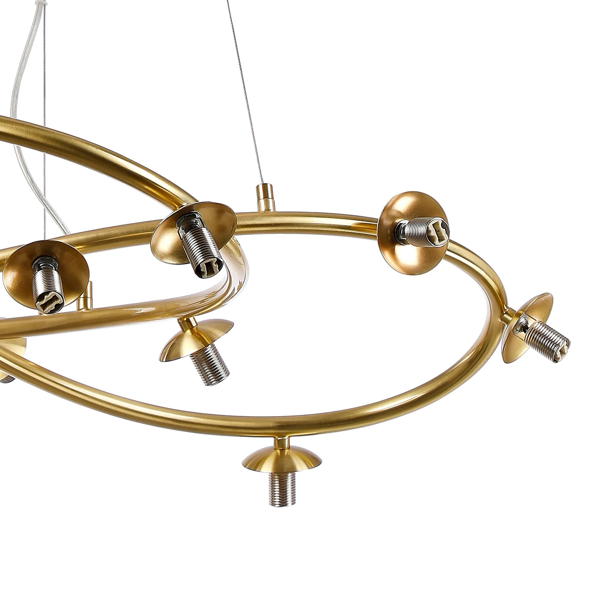 Deacon Twisted Pendant (Frame Only) 12 Light - Satin Gold