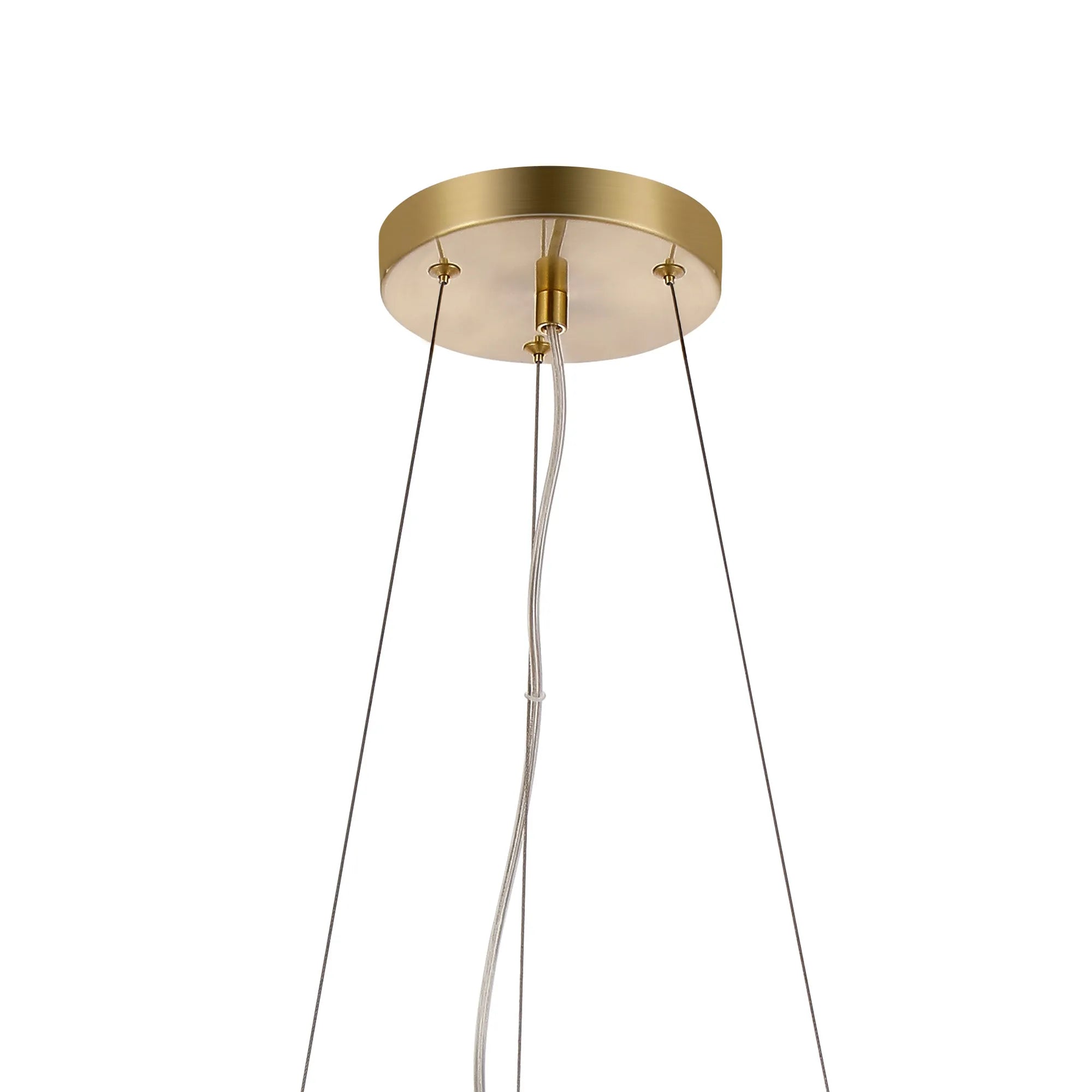 Deacon Twisted Pendant 12 Light - Satin Gold Smoke Plated Glass