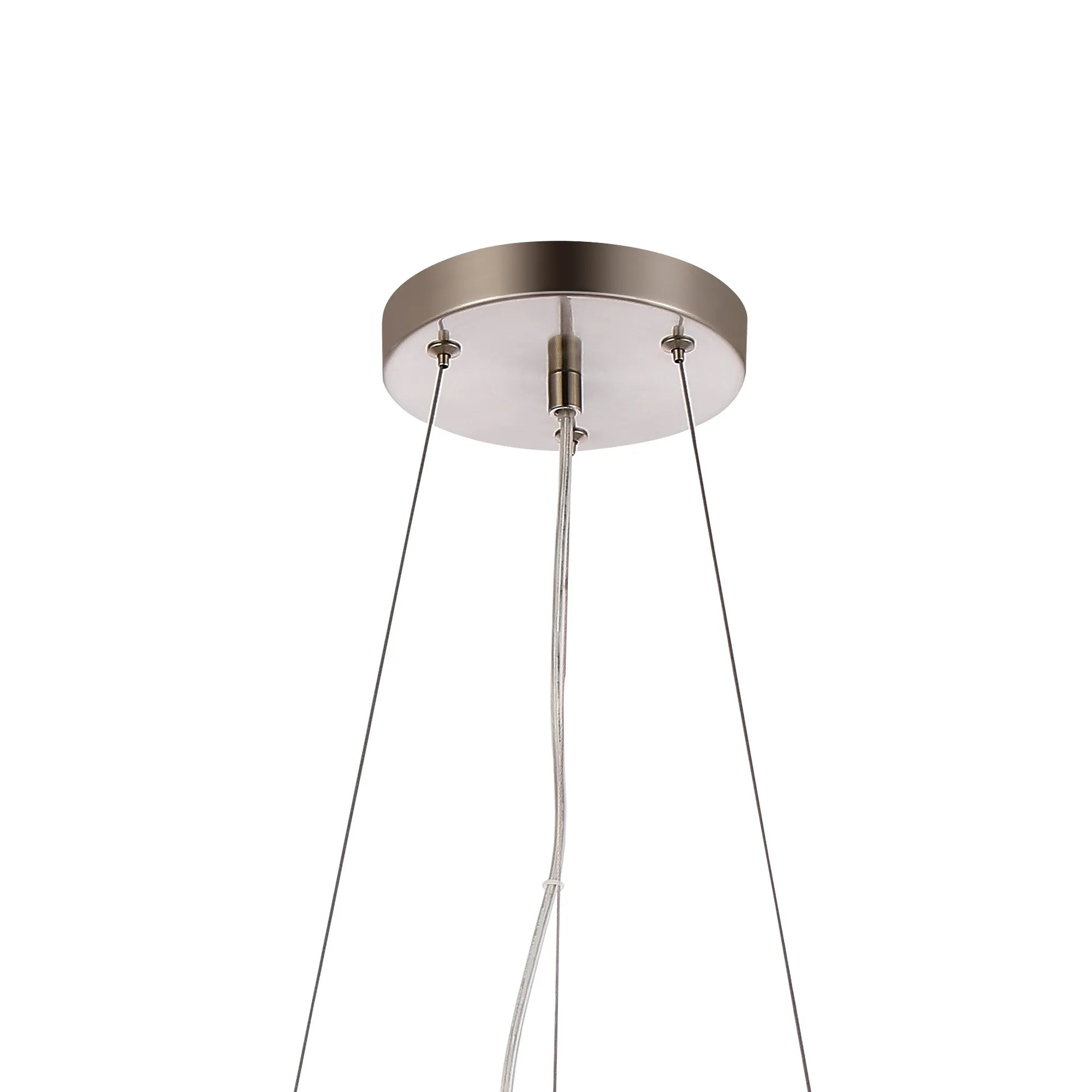 Deacon Twisted Pendant (Frame Only) 12 Light - Satin Nickel