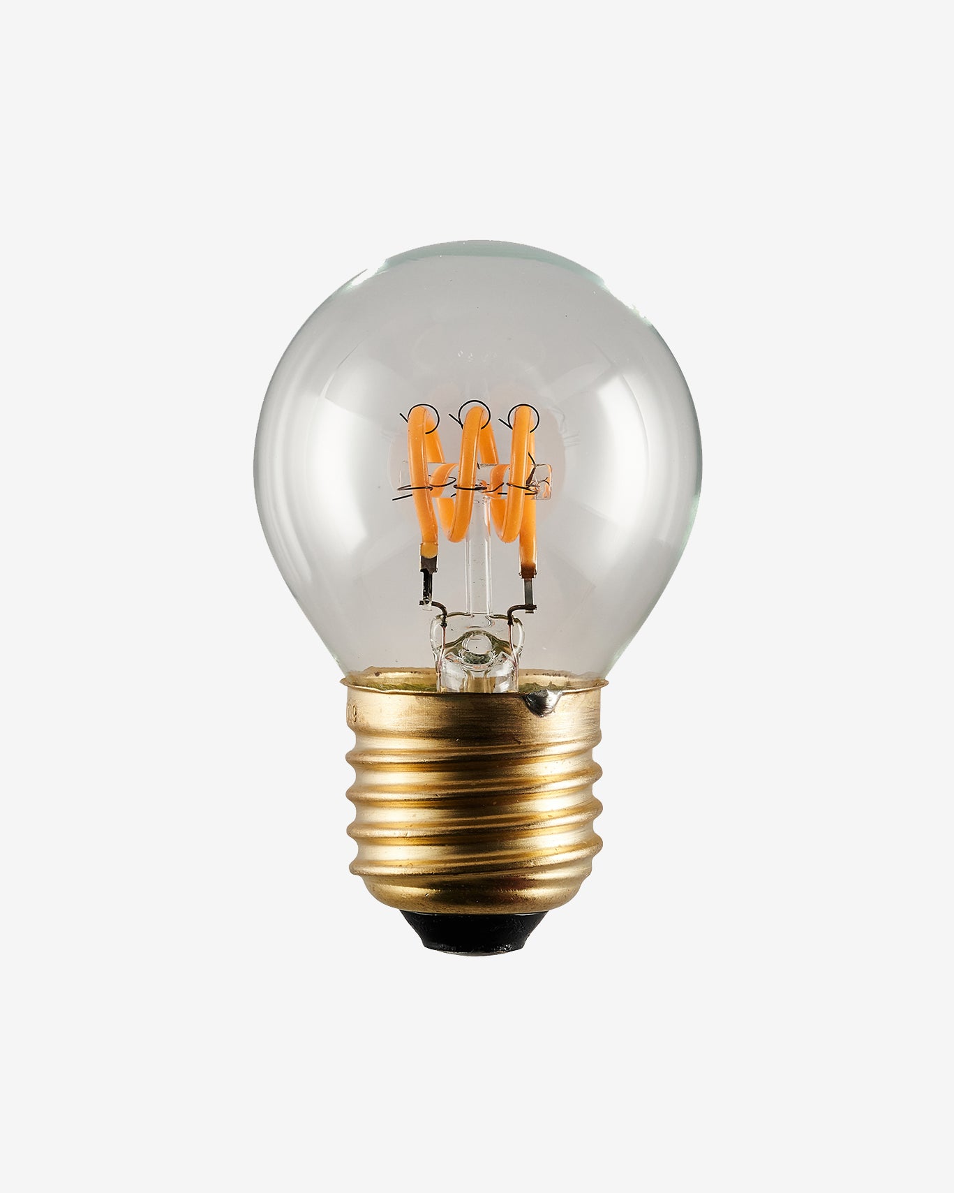 Fritz Fryer E27 LED 2.2W Spiral Golf Ball Filament Bulb - 2200K - Dimmable