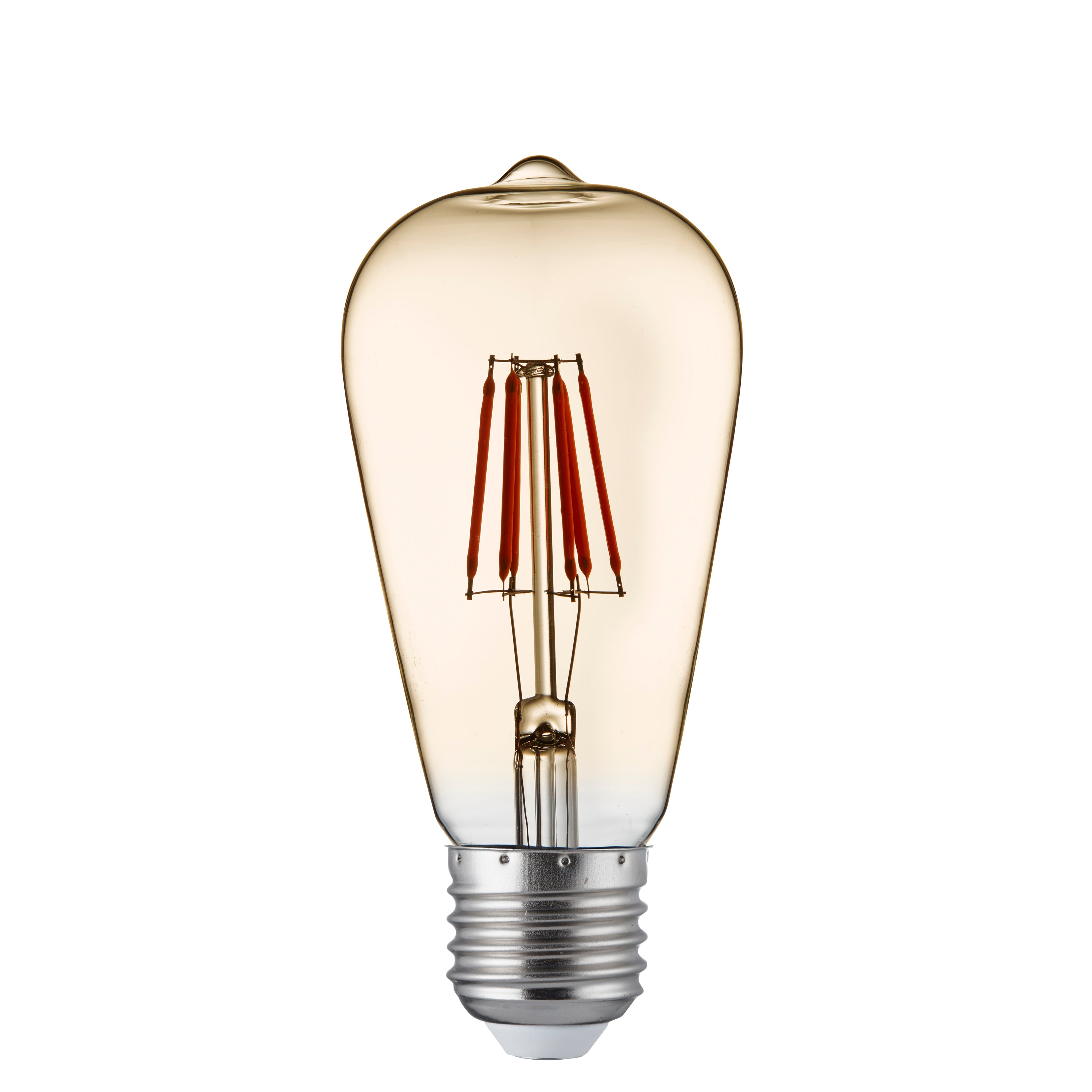 Searchlight E27 LED 6W Filament Squirrel Lamp - 2700K - Dimmable - Amber Glass - Pack of 5