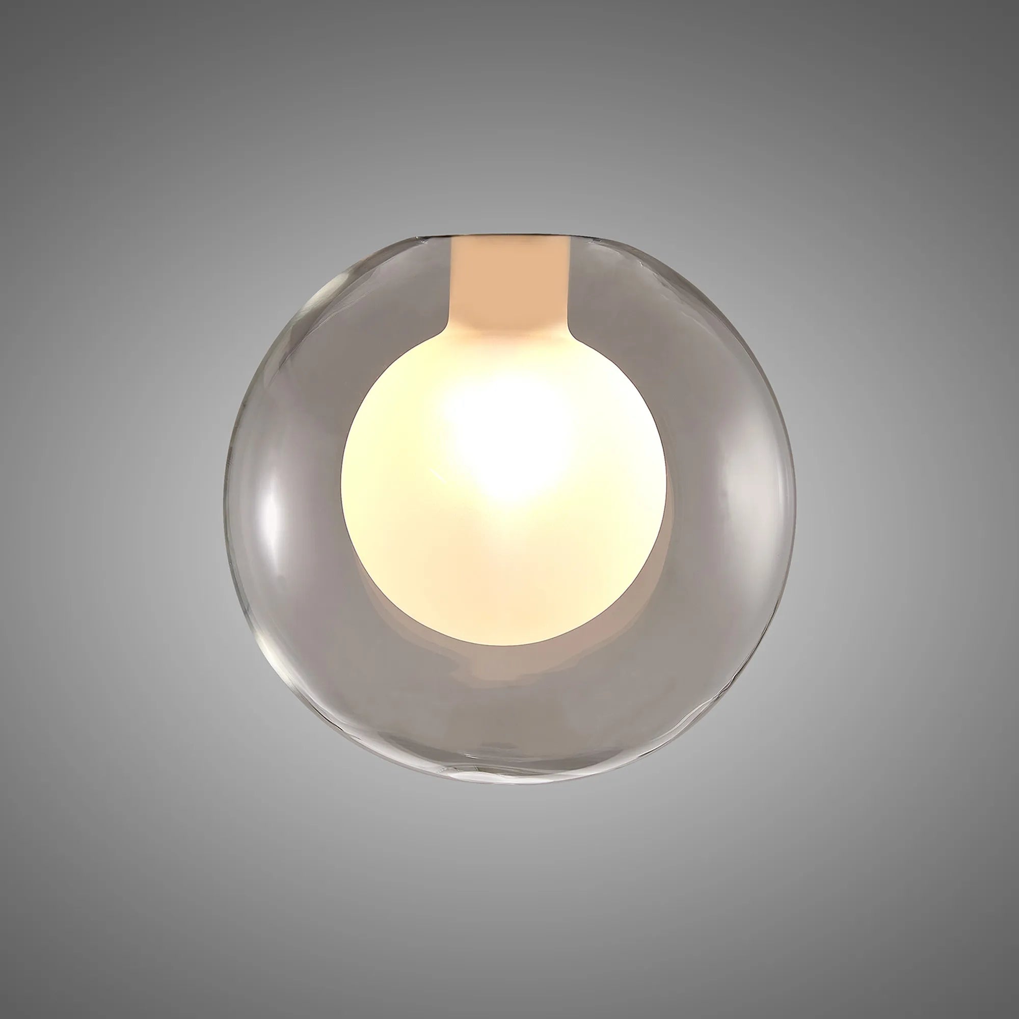 Bradley 12cm Round Clear with Inner Frosted Globe (A) Glass Shade