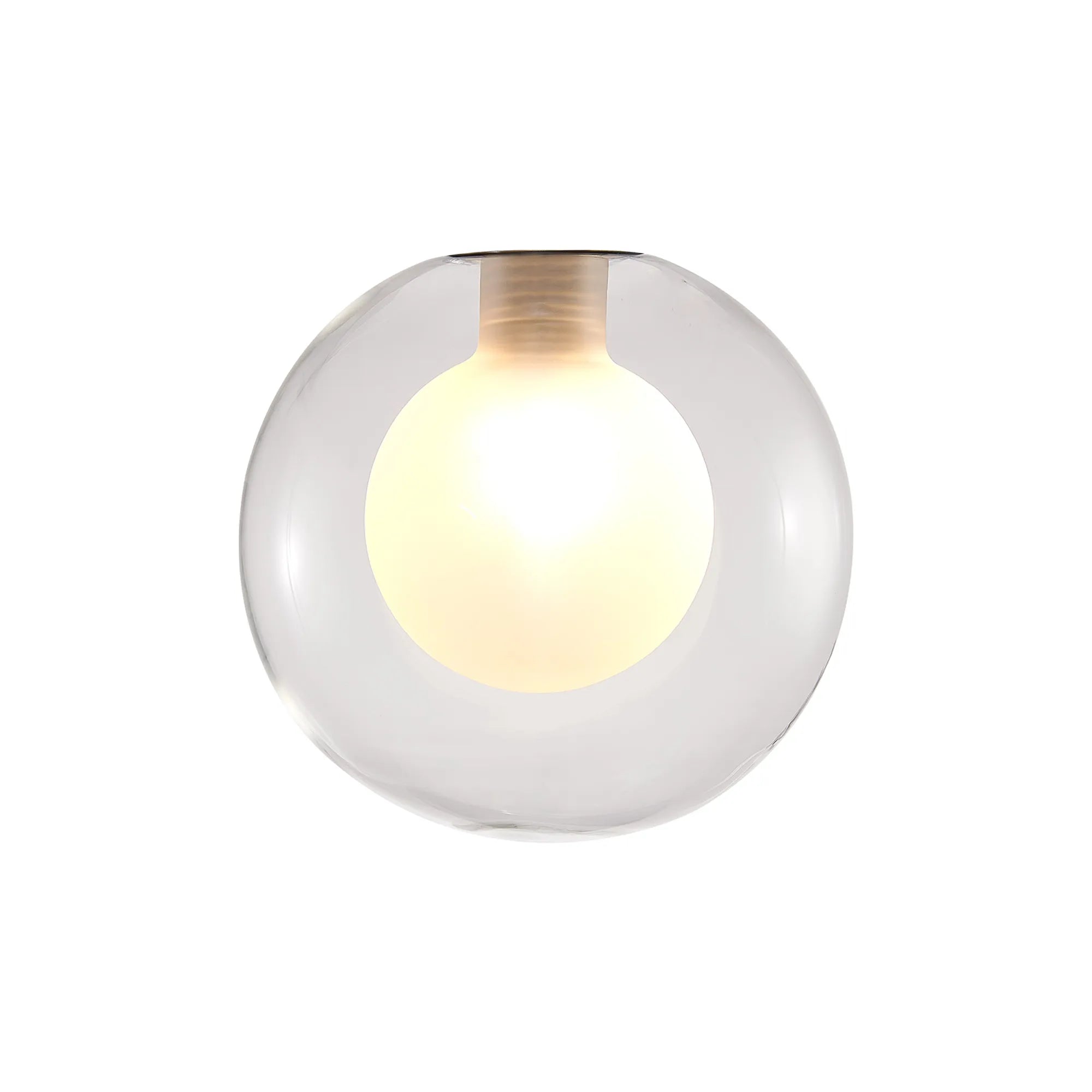 Bradley 12cm Round Clear with Inner Frosted Globe (A) Glass Shade