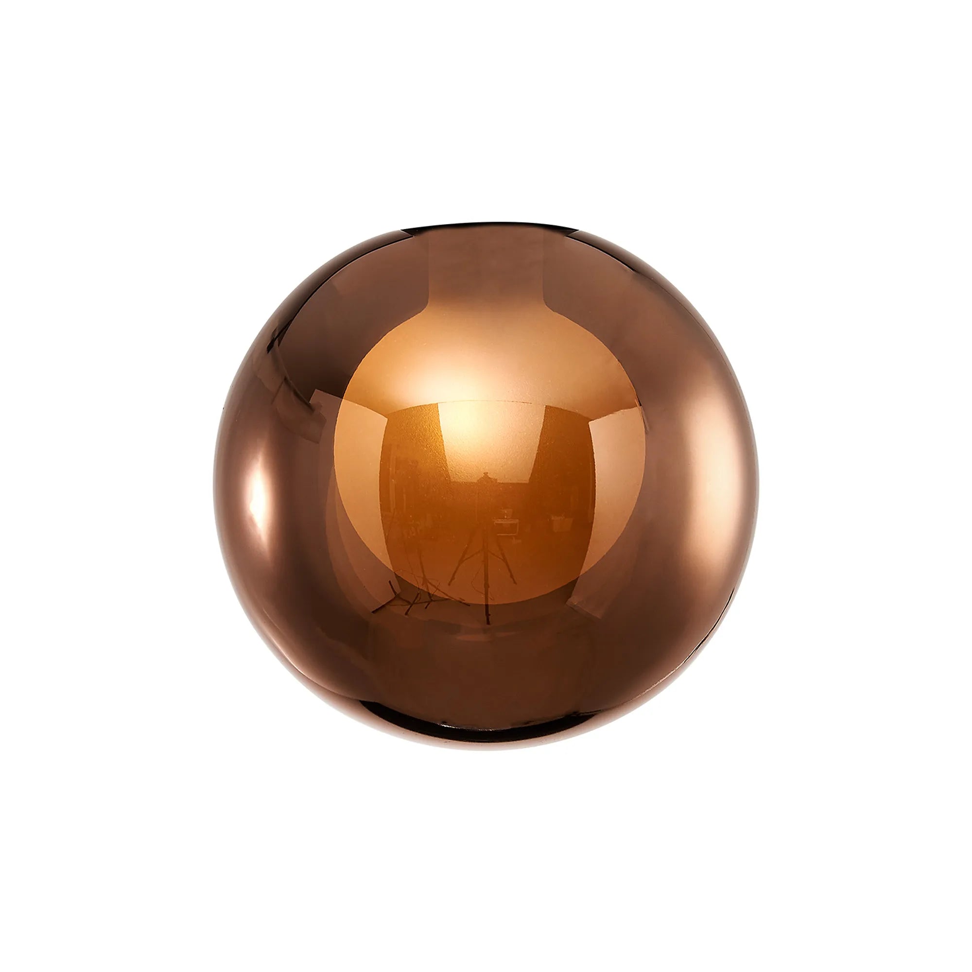 Bradley 12cm Round Copper with Inner Frosted Globe (A) Glass Shade