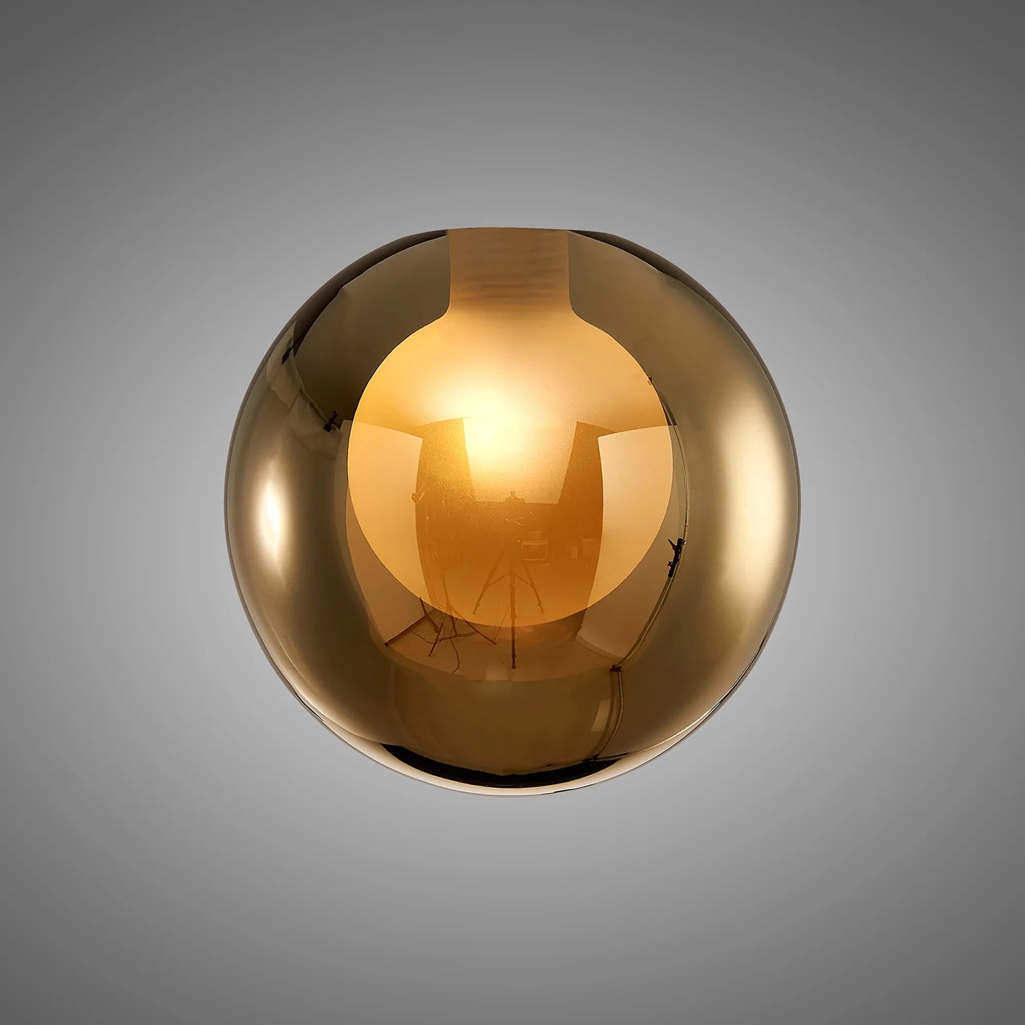 Bradley 12cm Round Gold with Inner Frosted Globe (A) Glass Shade