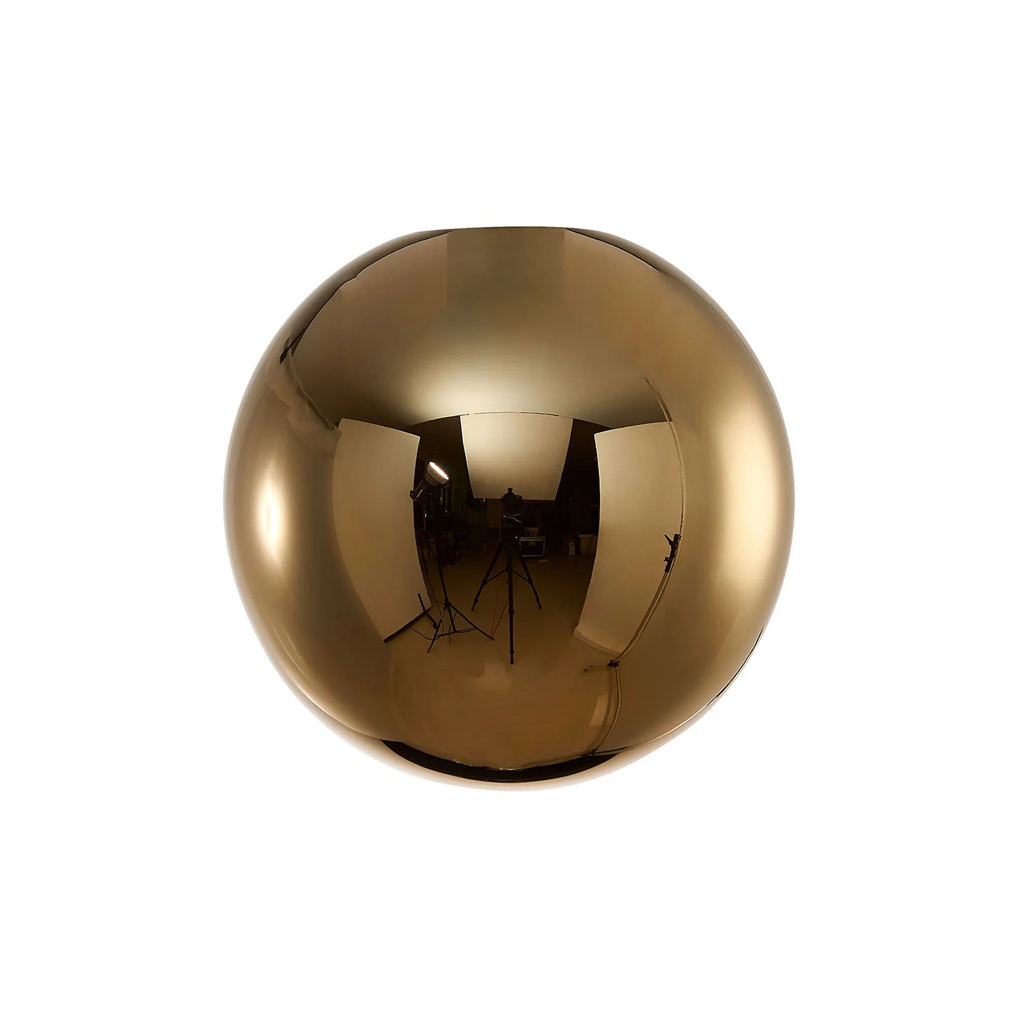 Bradley 12cm Round Gold with Inner Frosted Globe (A) Glass Shade