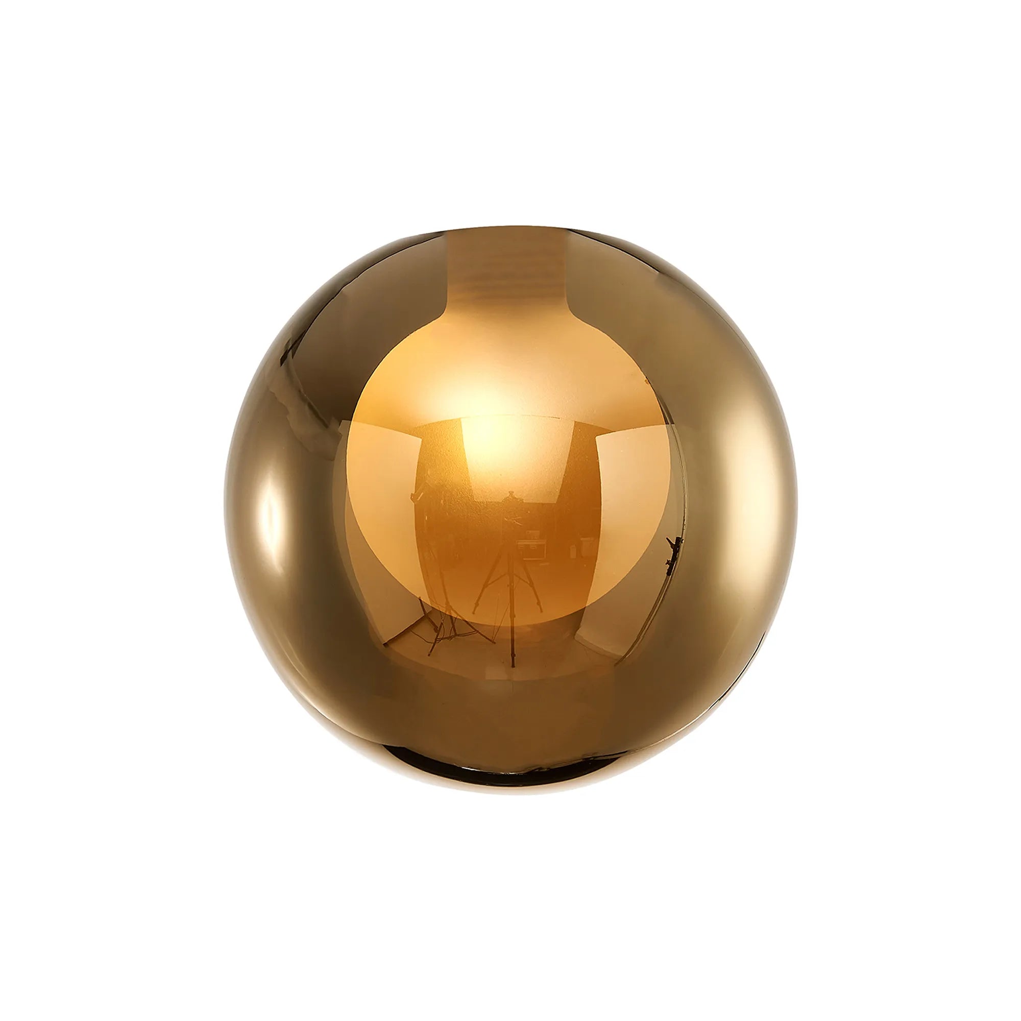 Bradley 12cm Round Gold with Inner Frosted Globe (A) Glass Shade