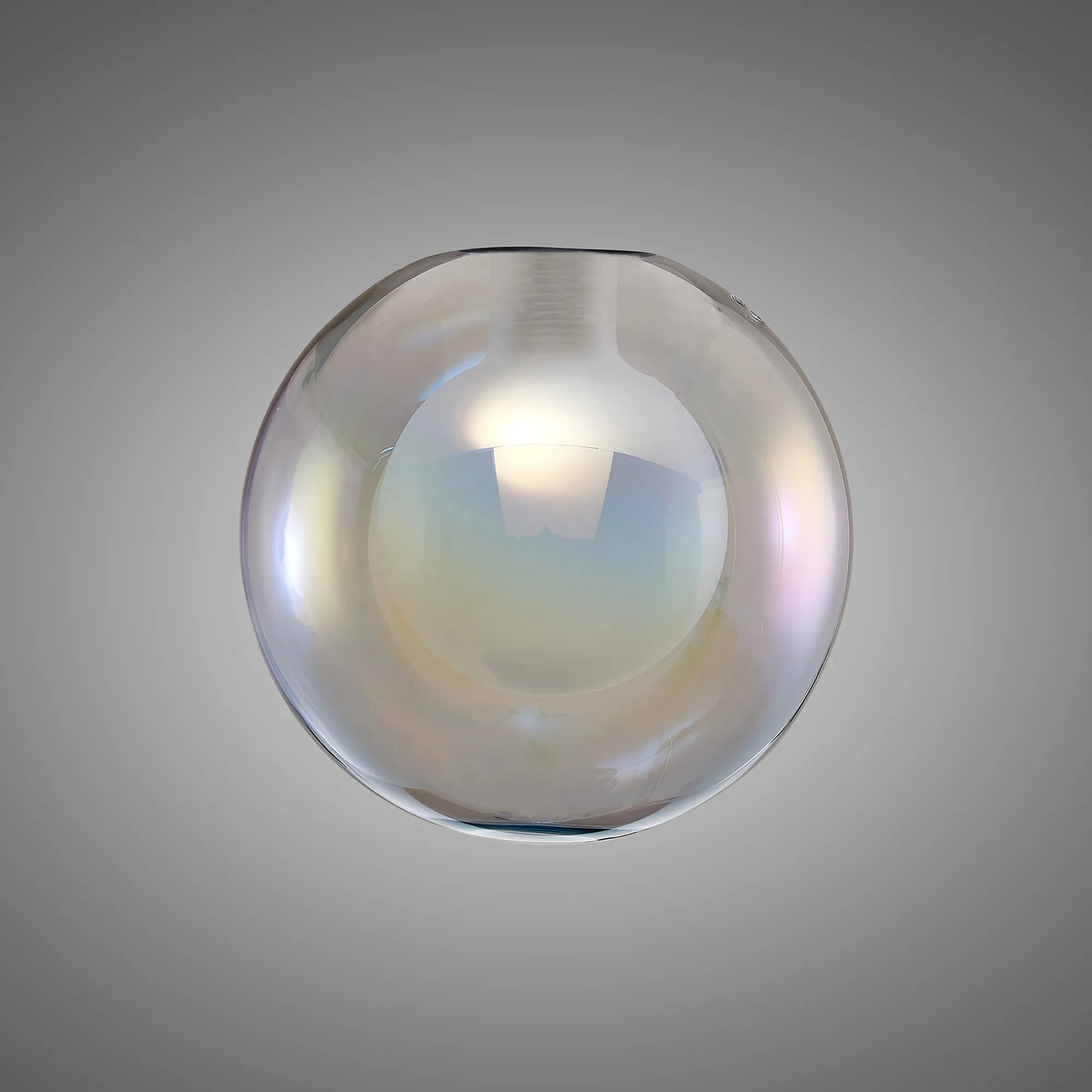 Bradley 12cm Round Iridescent with Inner Frosted Globe (A) Glass Shade
