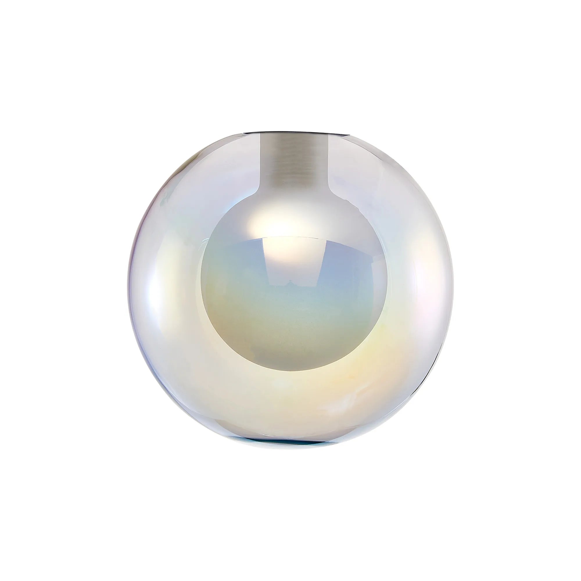 Bradley 12cm Round Iridescent with Inner Frosted Globe (A) Glass Shade