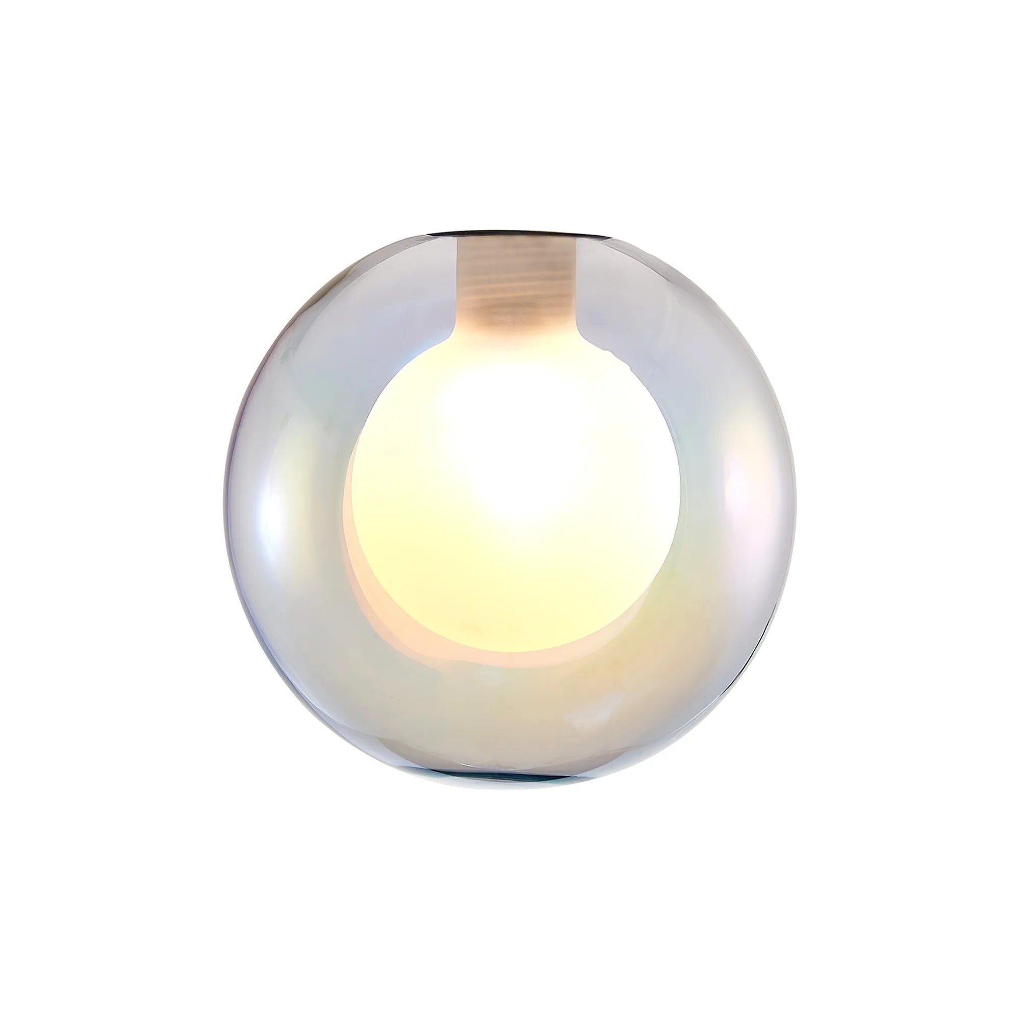 Bradley 12cm Round Iridescent with Inner Frosted Globe (A) Glass Shade