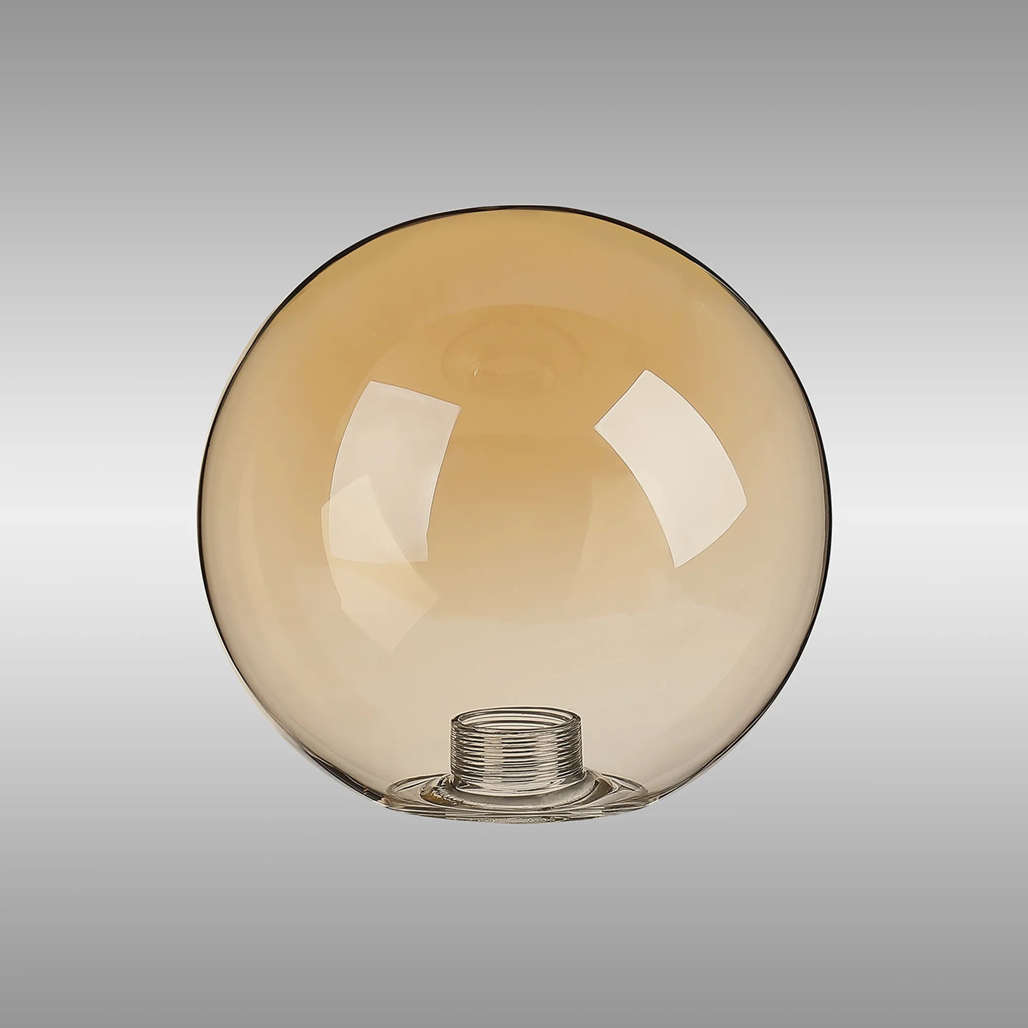 Bradley 12cm Smooth Round Glass Shade (D) - Amber