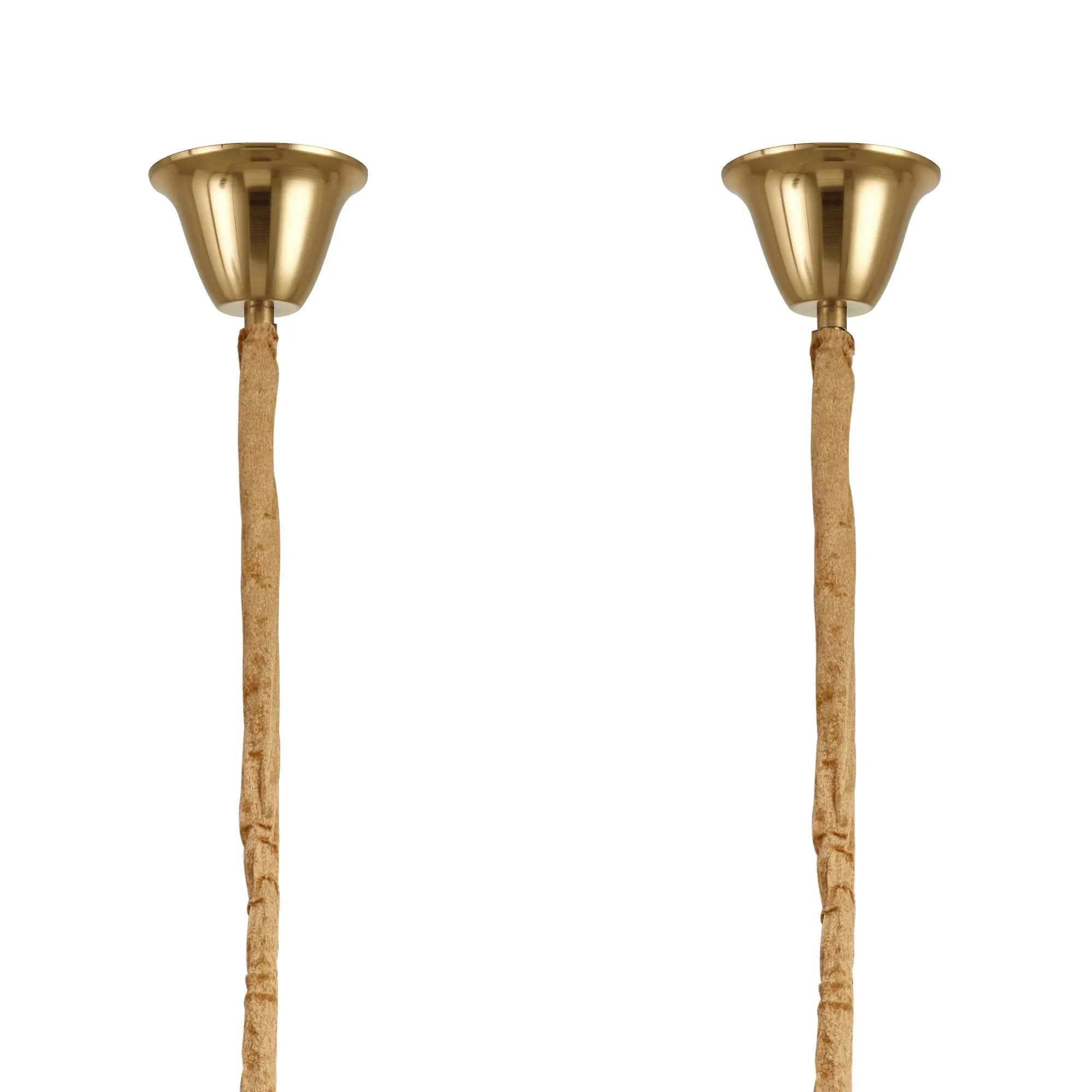 Cedar 180 x 40cm Linear Pendant With Bell Cup 9 Light - Brass & Smoked Sculpted Glass