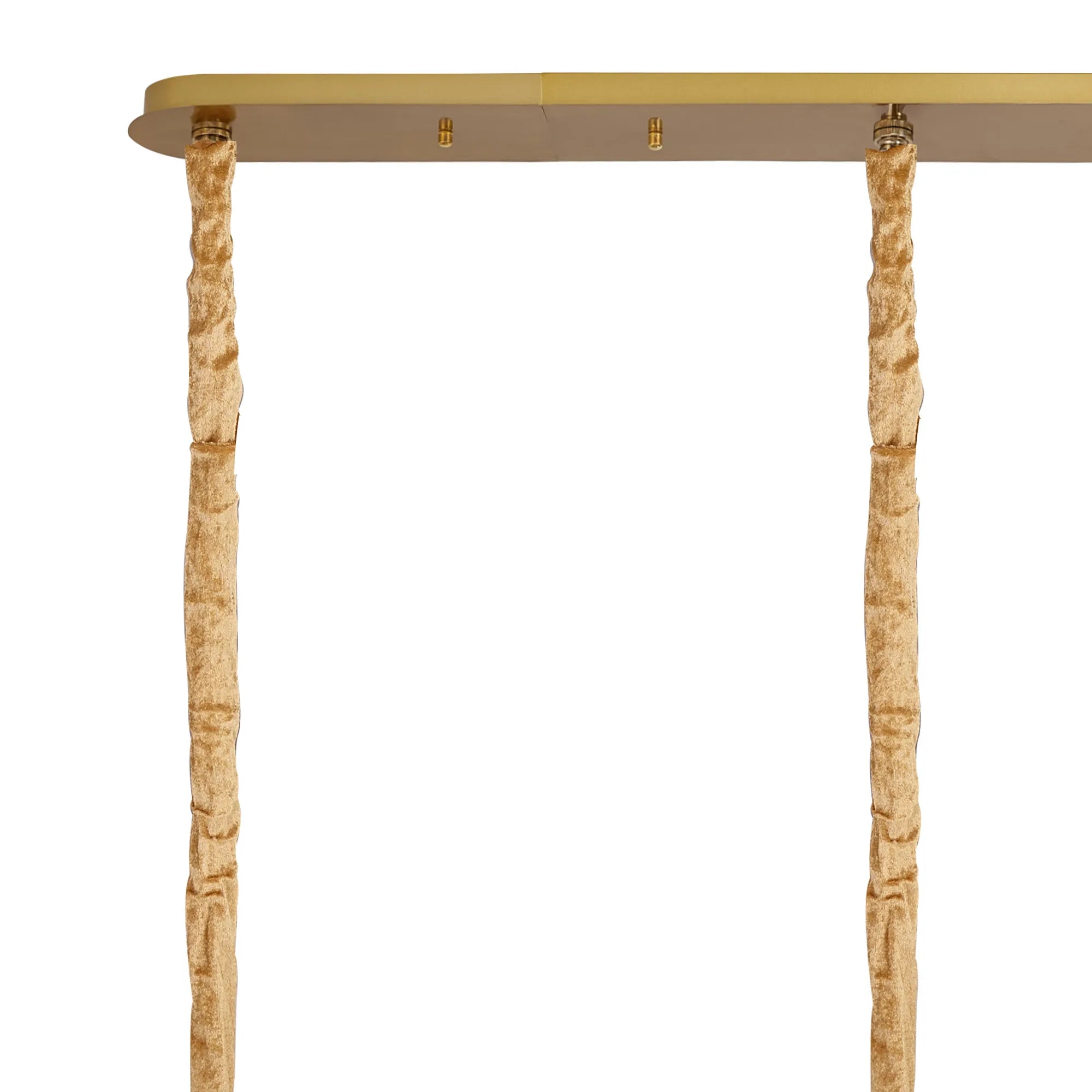 Cedar 225 Light - 40cm Linear Pendant 12 Light - Brass & Clear Sculpted Glass