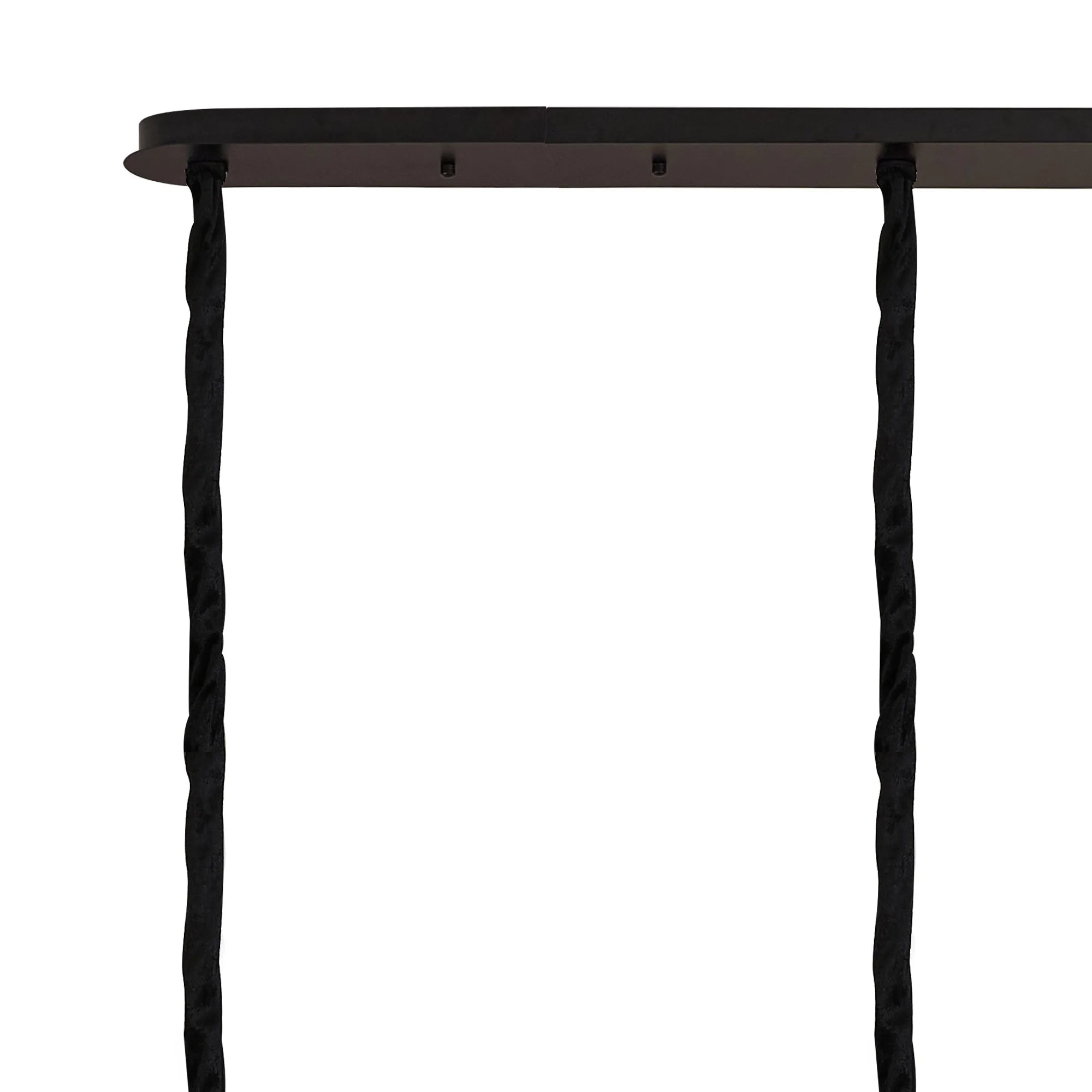 Cedar 225 Light - 40cm Linear Pendant 12 Light - Matt Black & Clear Sculpted Glass