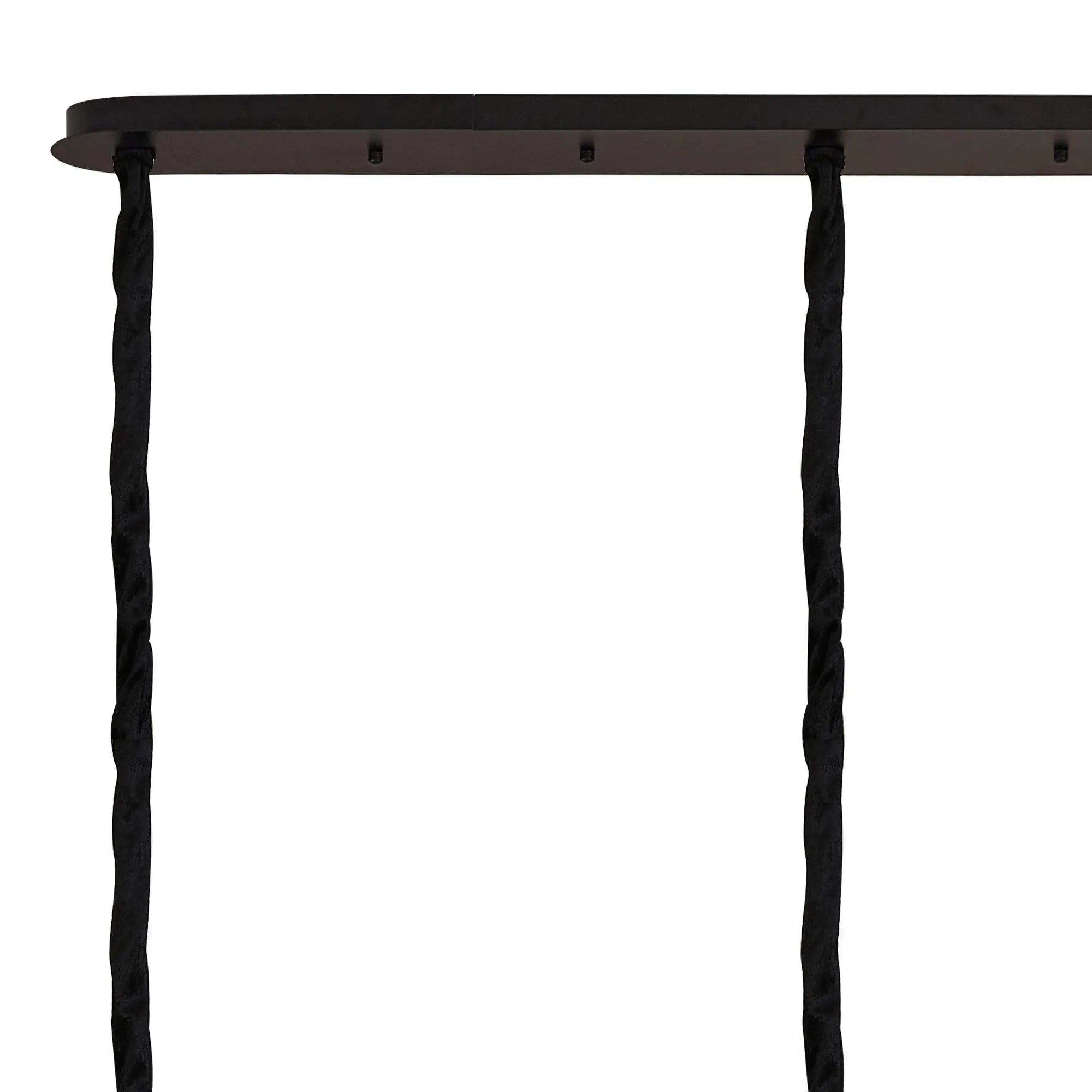 Cedar 225 Light - 40cm Linear Pendant 12 Light - Matt Black & Smoked Sculpted Glass