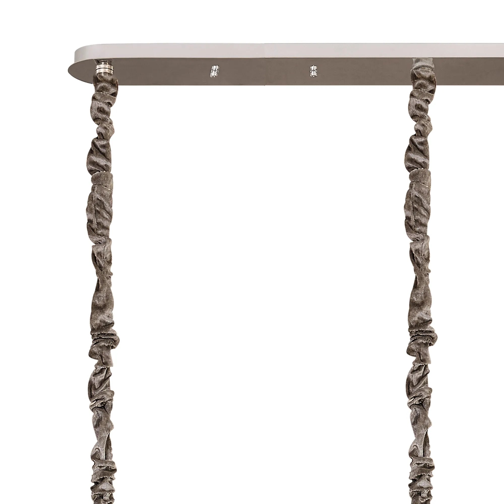 Cedar 225 Light - 40cm Linear Pendant 12 Light - Polished Nickel & Cognac Sculpted Glass