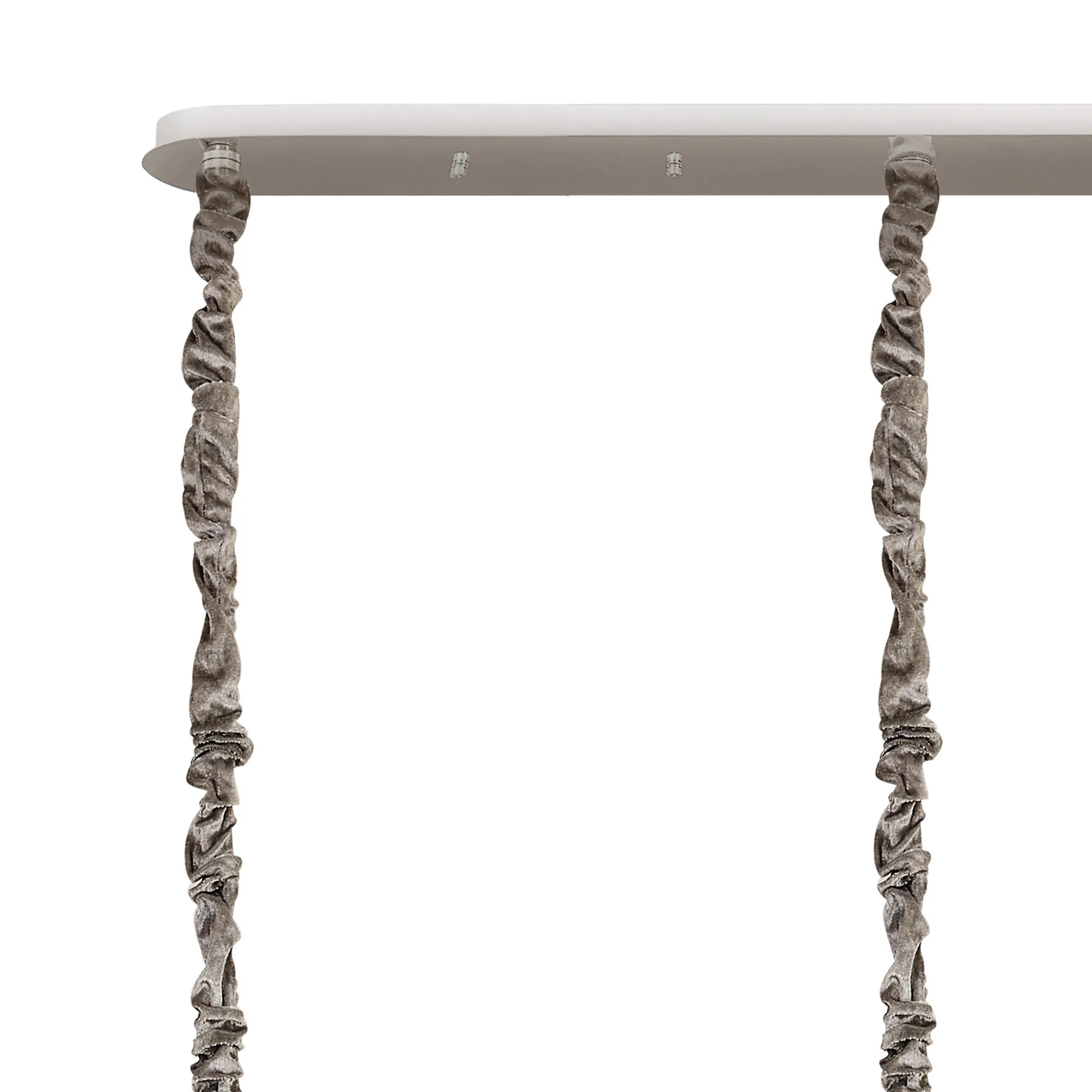 Cedar 225 Light - 40cm Linear Pendant 12 Light - Polished Nickel & Clear Sculpted Glass