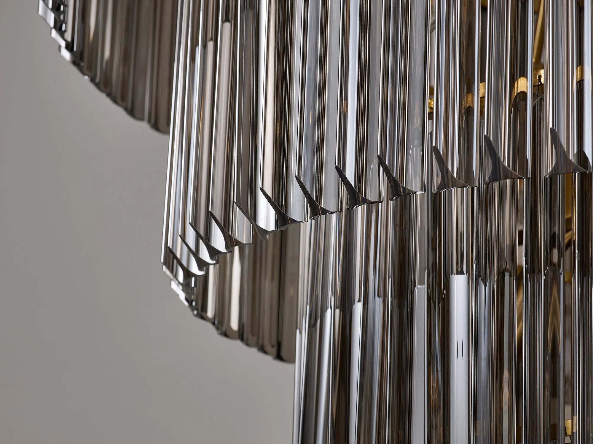 Cedar 96cm 5-Tier Pendant 23 Light - Brass & Smoked