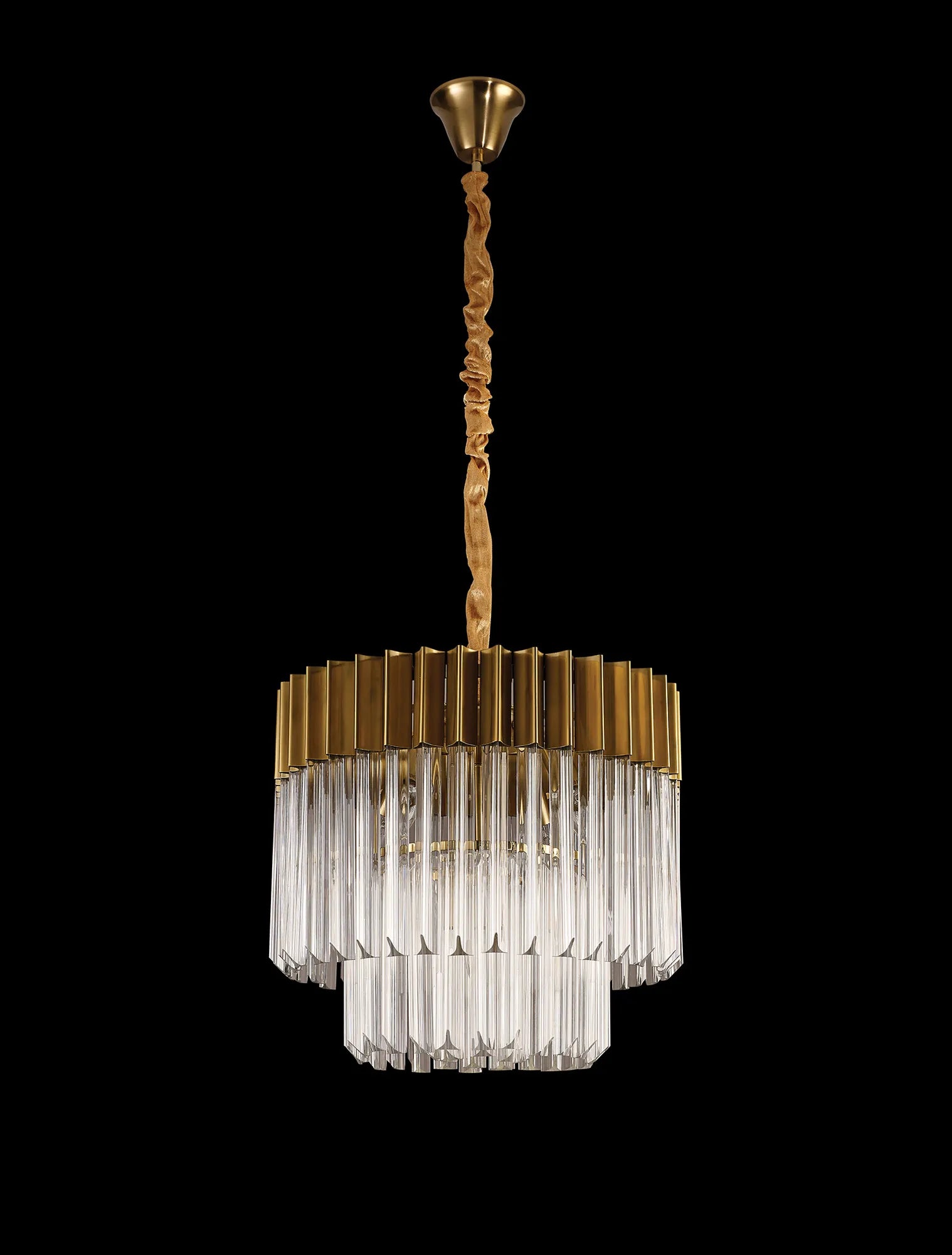 Cedar 45cm Pendant Round 5 Light - Brass & Clear